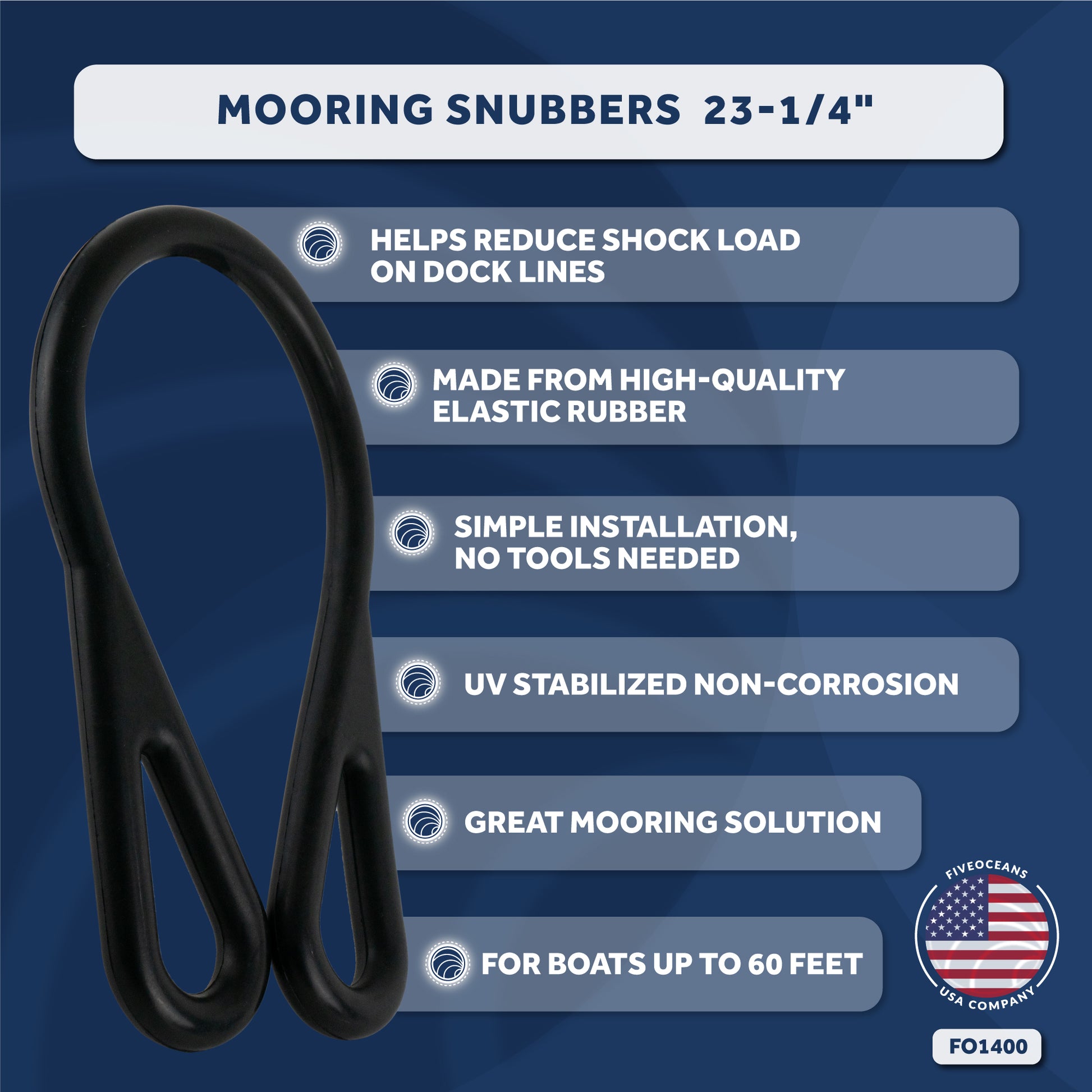 Mooring Snubbers, 23-1/4" - FO1400 - Five Oceans