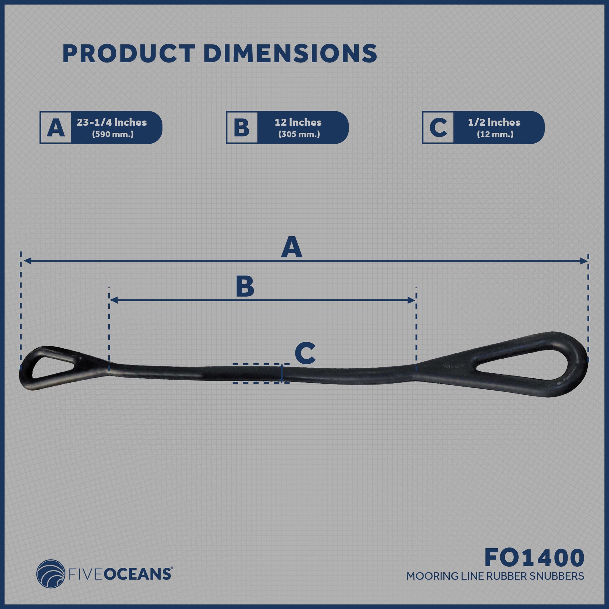 Mooring Snubbers, 23-1/4" - FO1400 - Five Oceans