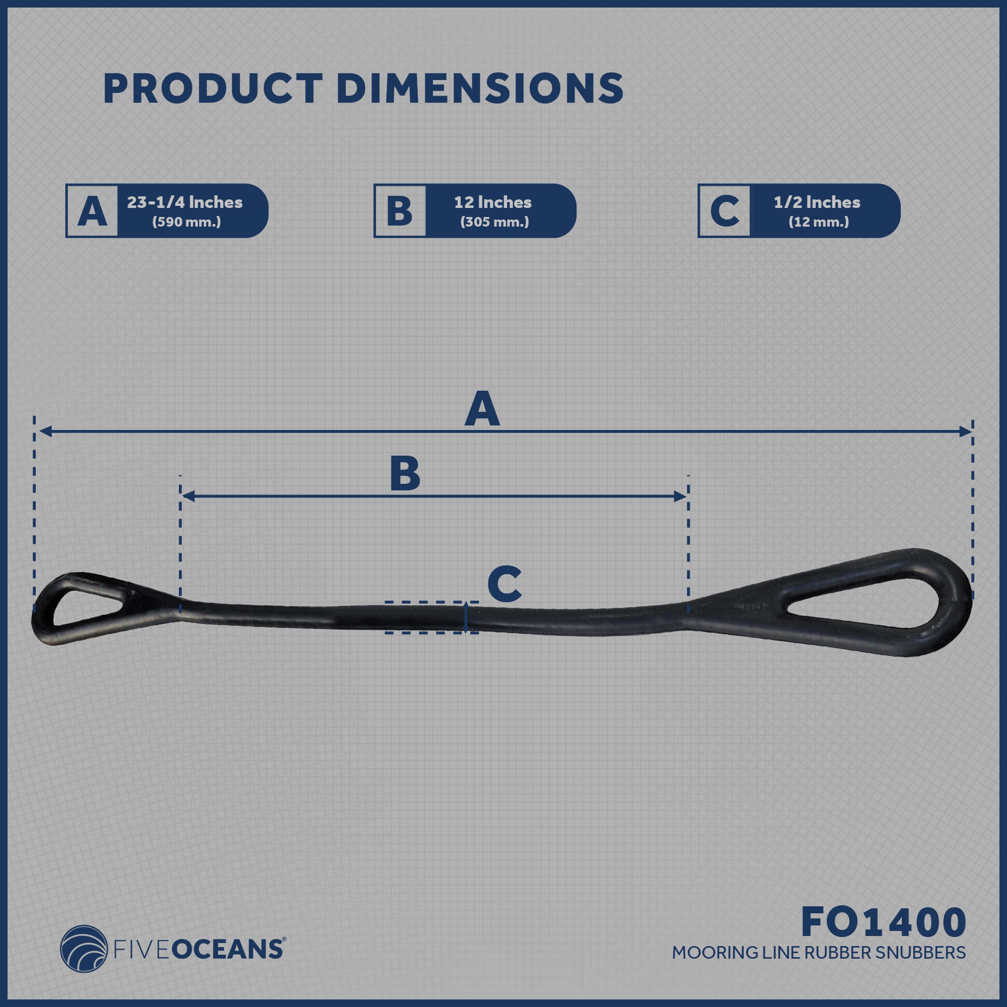 Mooring Snubbers, 23-1/4" - FO1400 - Five Oceans