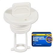 Garboard Boat Drain Plug For 1" Transom Hole, White Nylon - FO1794
