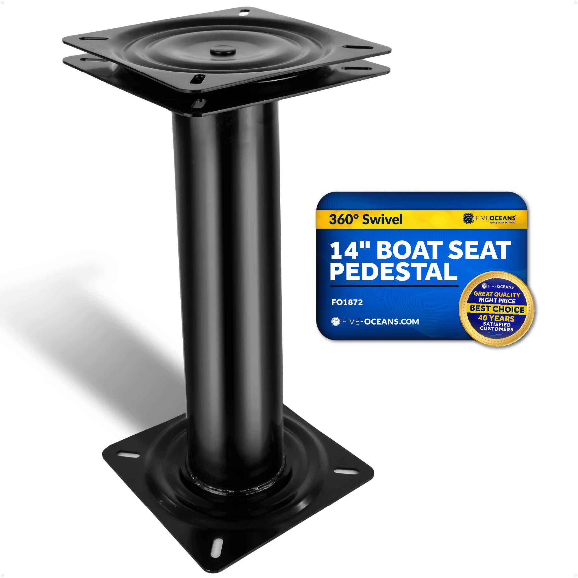 14" Seat Fixed Pedestal with 360 Degree Swivel - FO1872