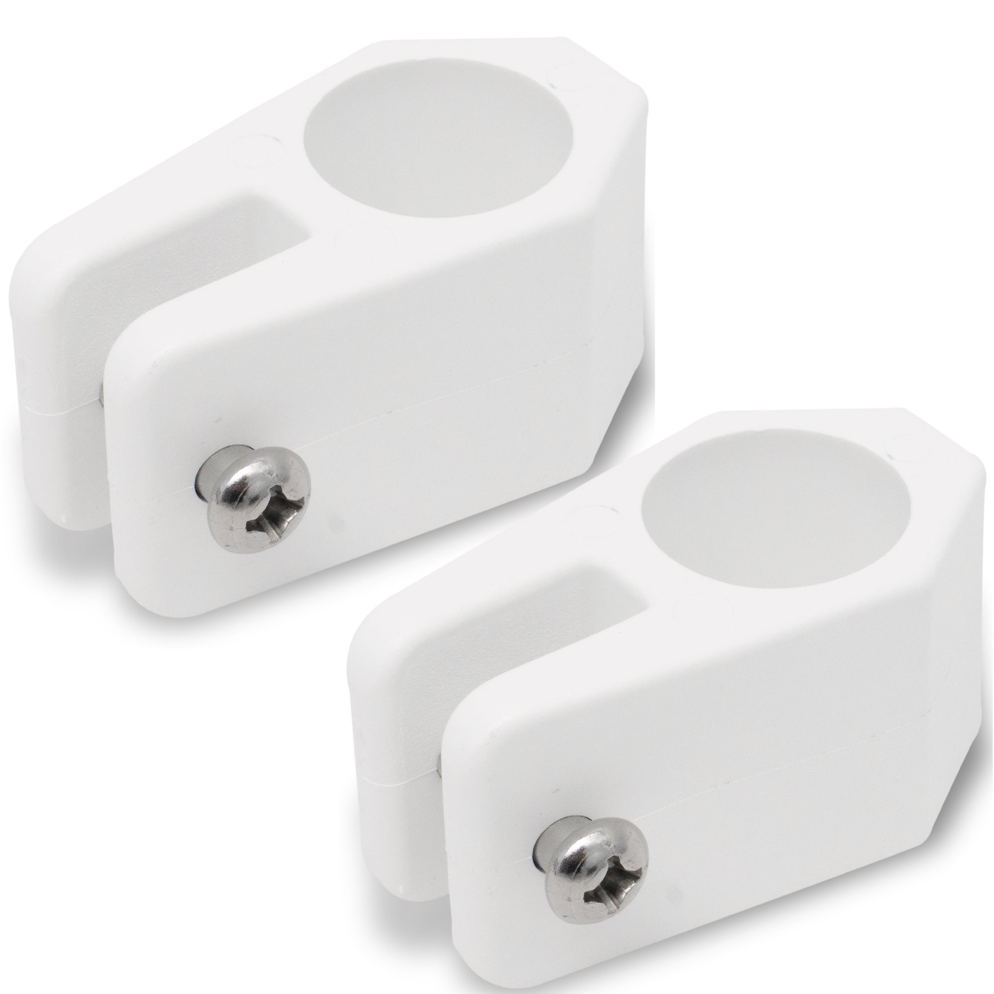Bimini Top Hardware 7/8" Jaw Slide, White Nylon - 2-Pack - FO1880-M2 - Five Oceans