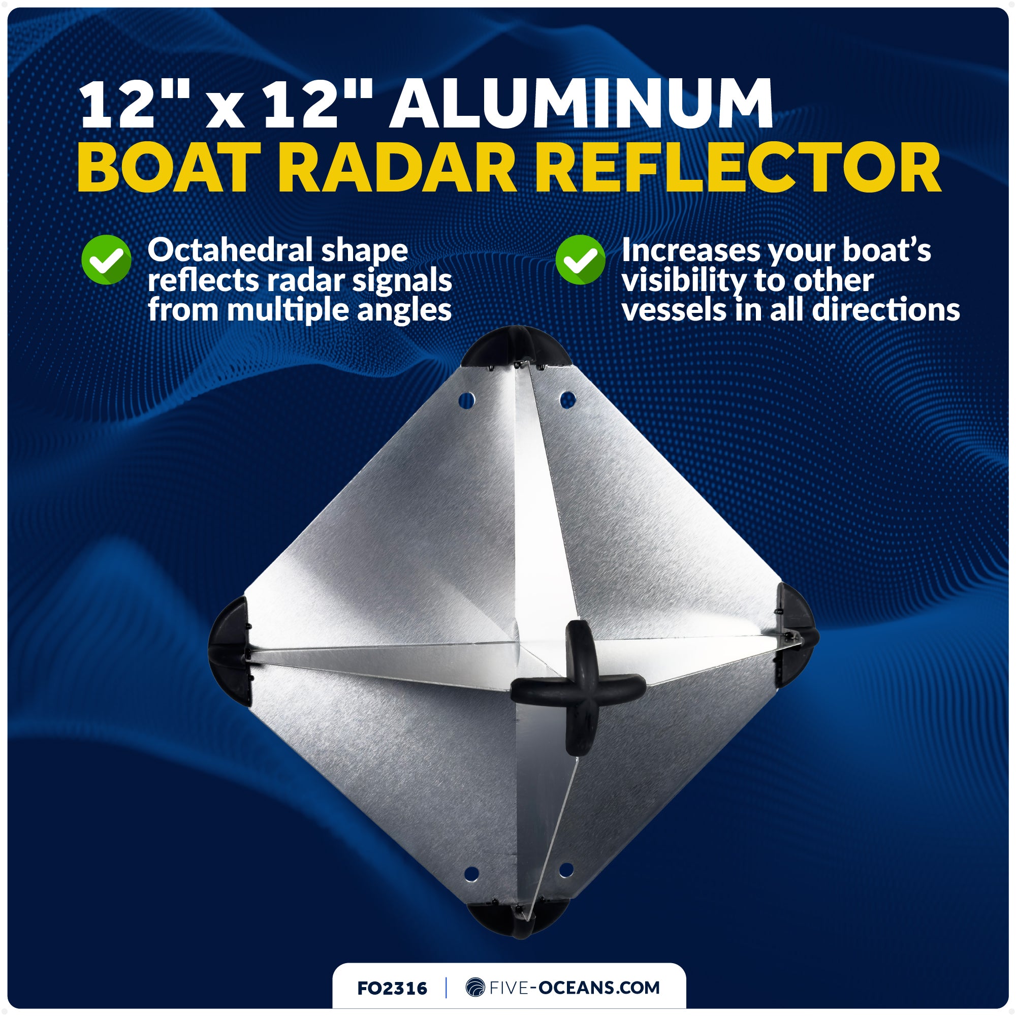 12" x 12" Aluminum Boat Radar Reflector - FO2316