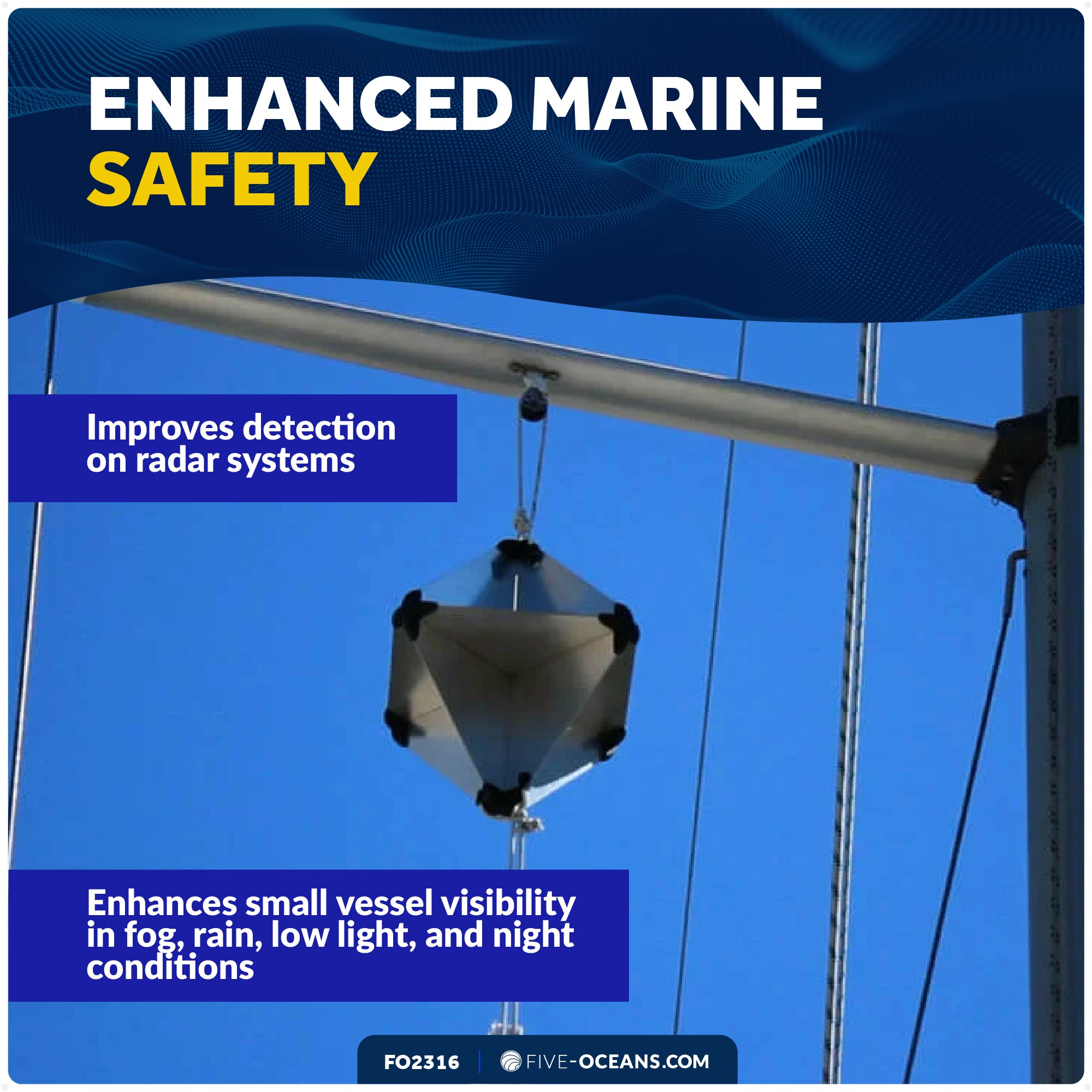 12" x 12" Aluminum Boat Radar Reflector - FO2316