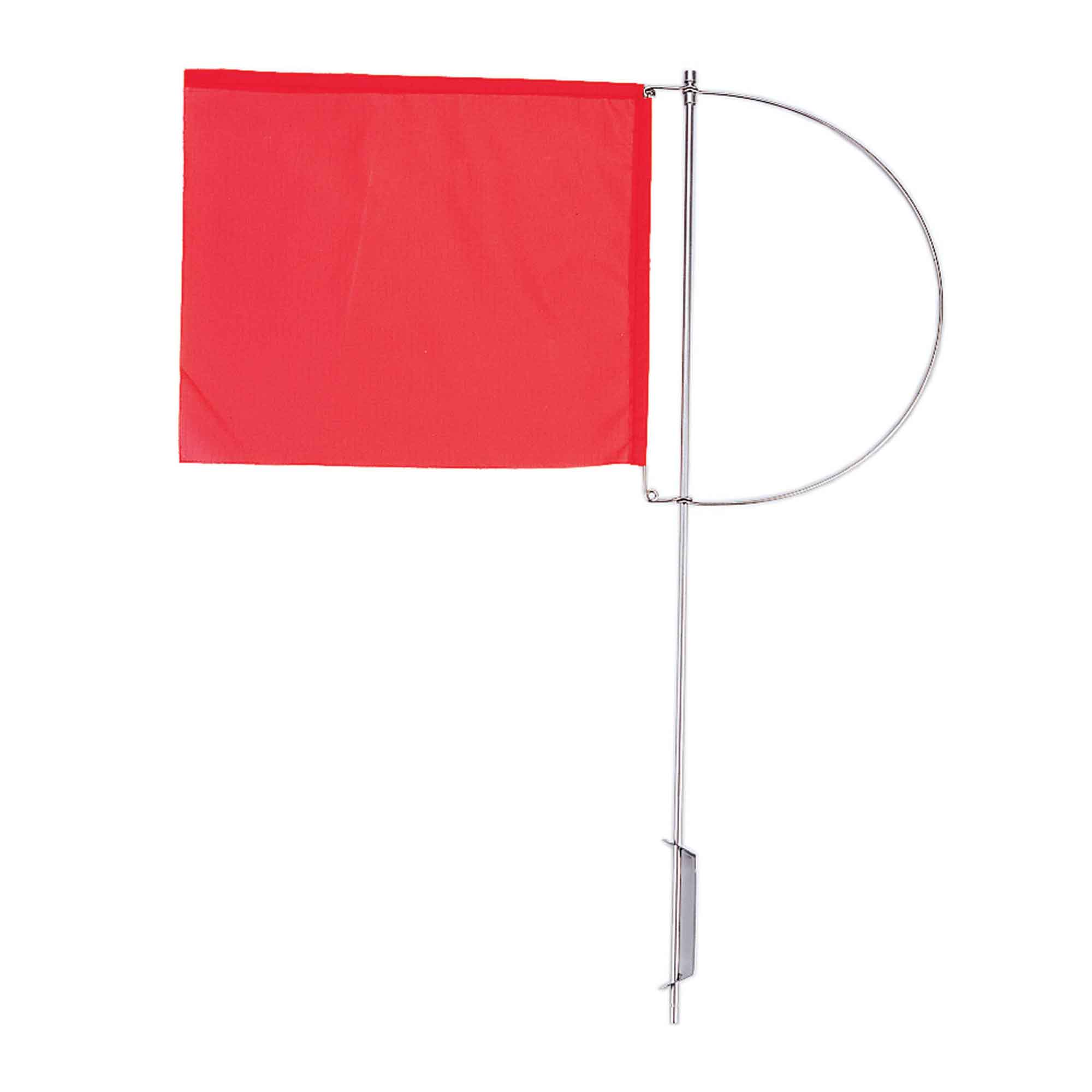 Wind Indicator Flag, 5-1/2" x 4-1/8", Red Fabric & Stainless Steel - FO2318
