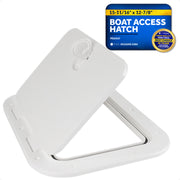 Boat Access Hatch, 15-11/16" x 12-7/8" Locking Slam Latch System, Off-White - FO2347