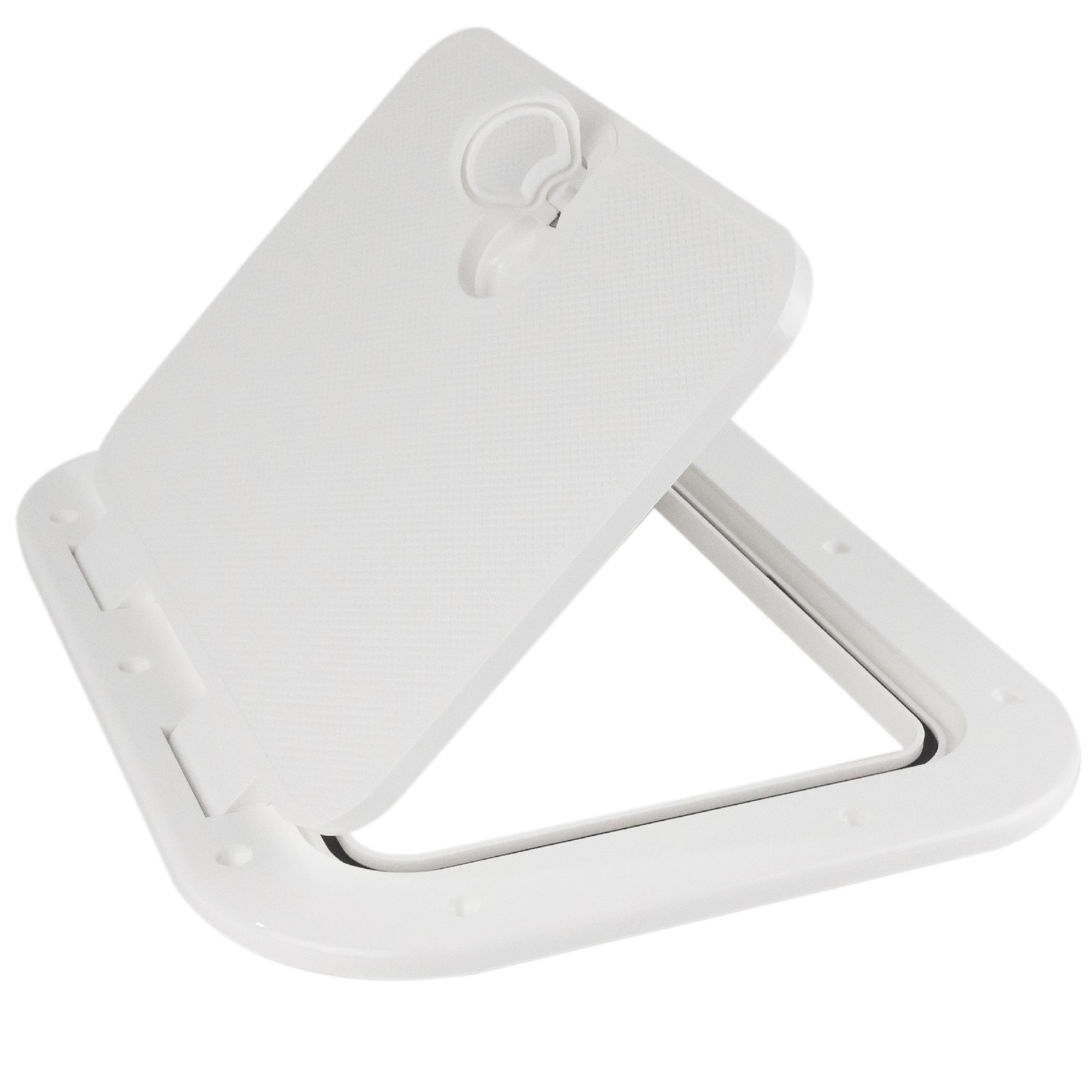 Boat Access Hatch, 15-11/16" x 12-7/8" Locking Slam Latch System, Off-White - FO2347