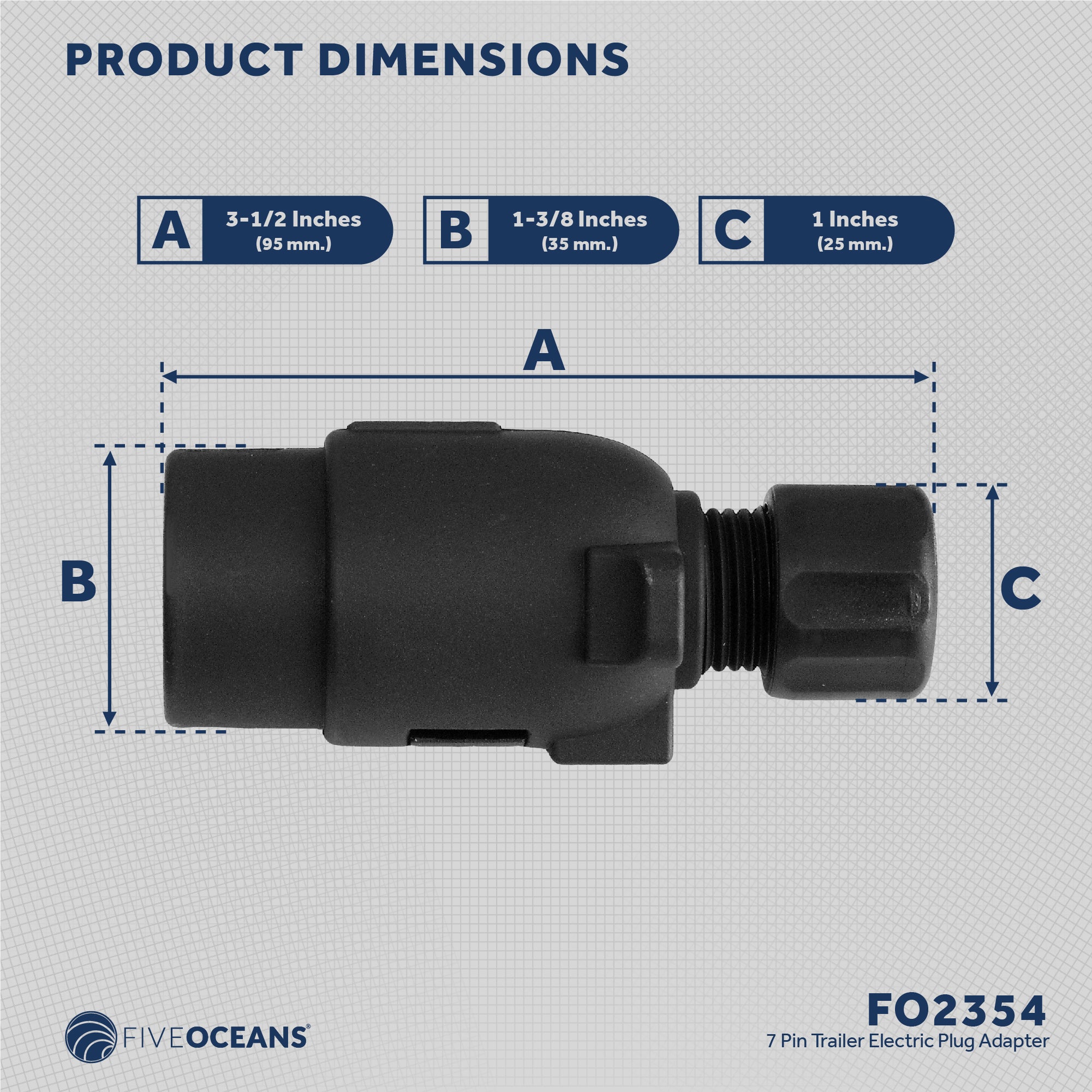 7-Way Trailer Plug - FO2354 - Five Oceans