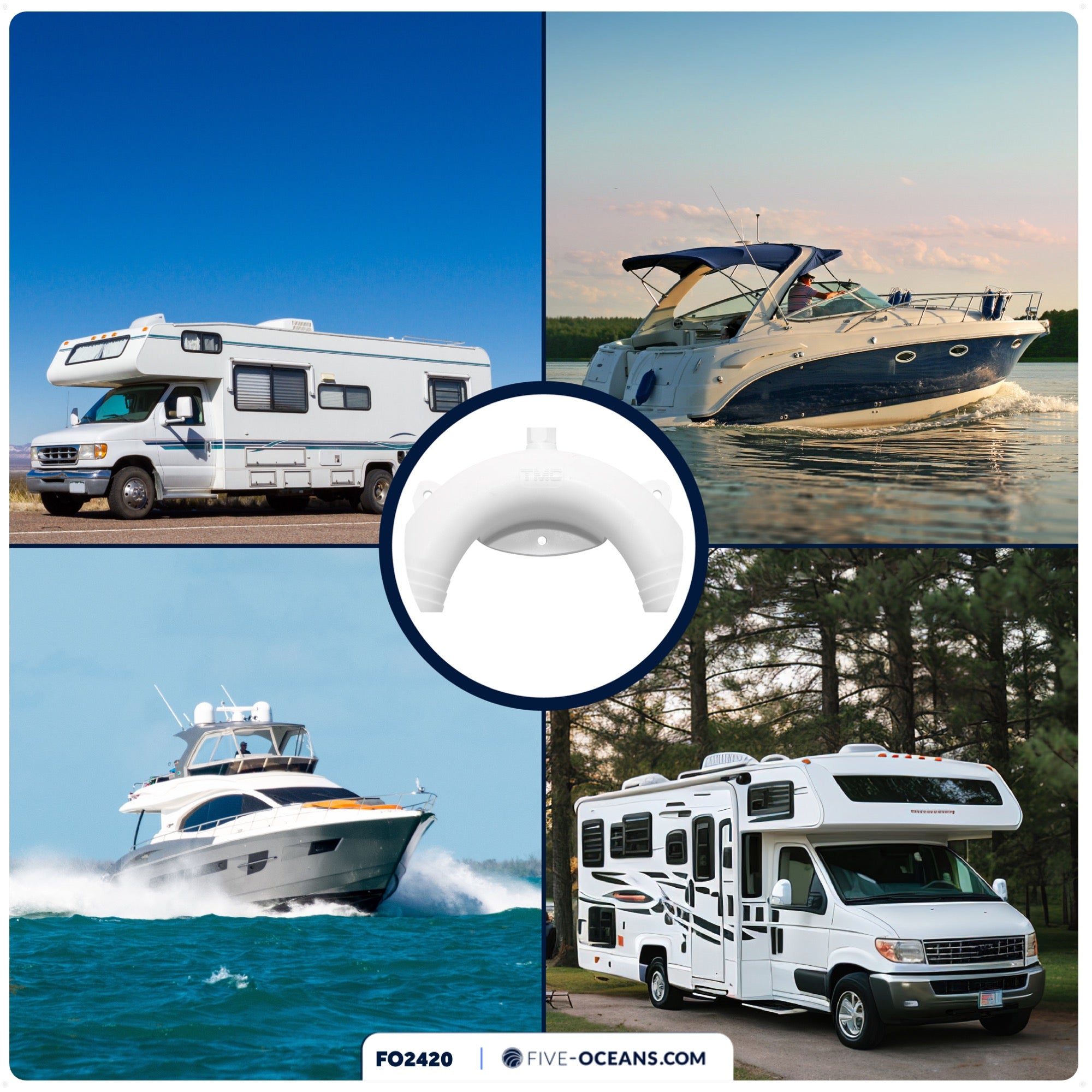 TMC Vented Loop for Boats and RVs, 3/4" Hose - FO2420 - Five Oceans