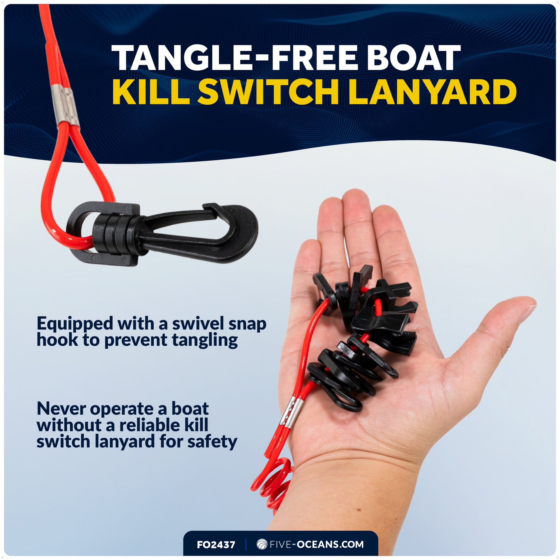 11-Keys Universal Boat Kill Switch Lanyard - FO2437 - Five Oceans