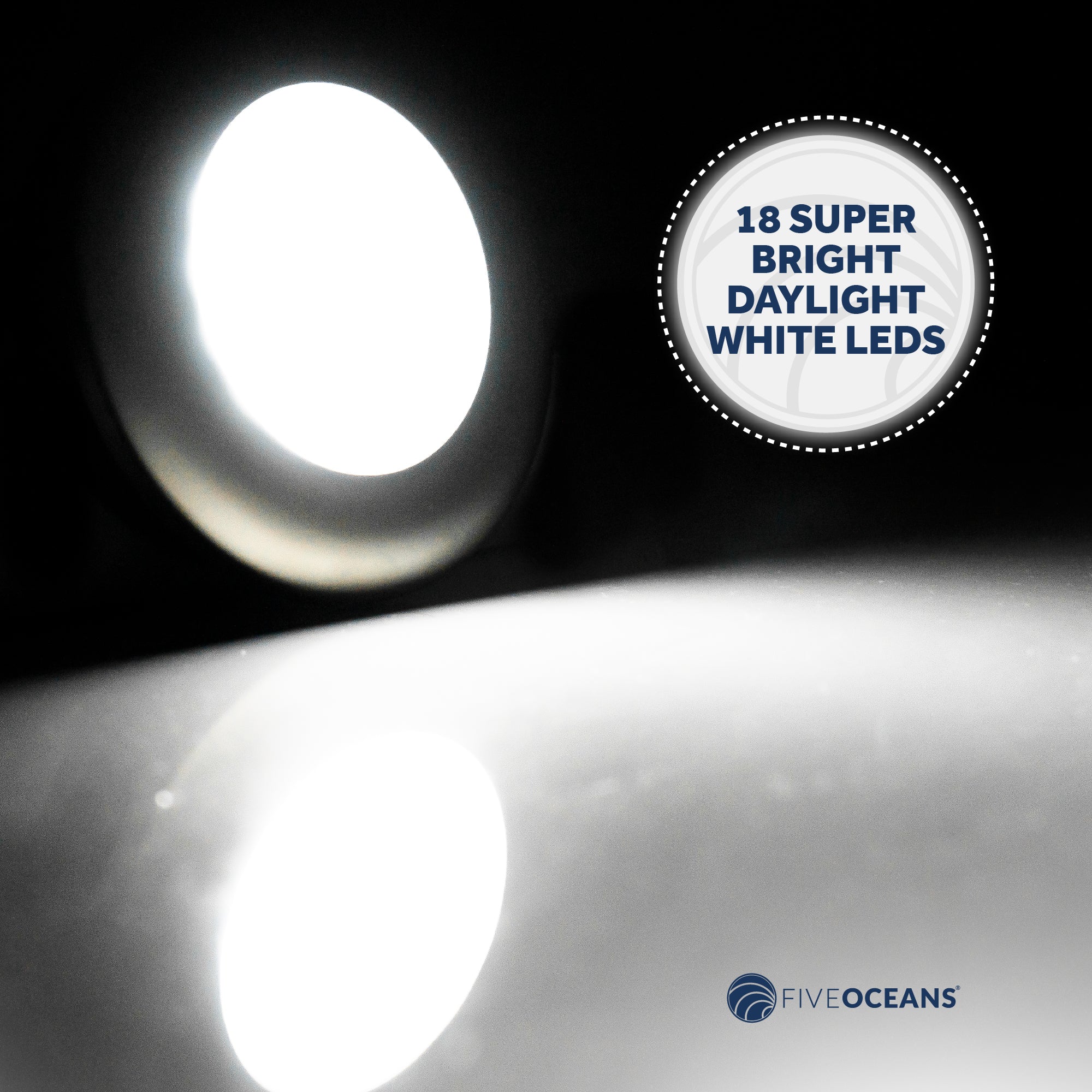 LED Interior Dome Light, 4" Flush Mount - FO2443 - Five Oceans