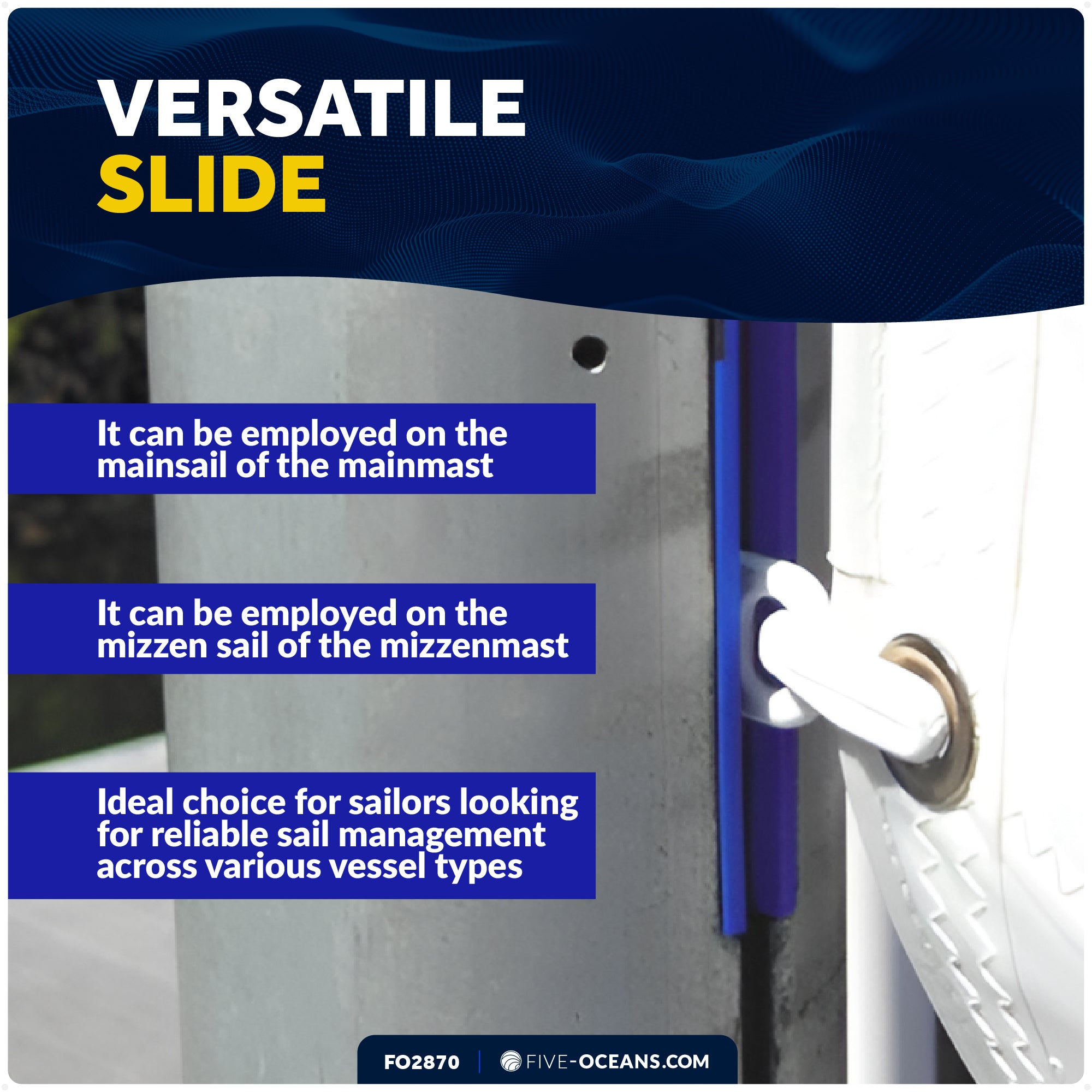 Sail Slide - Internal Track - 7/16-Inch (11mm), 10-Pack - FO2870