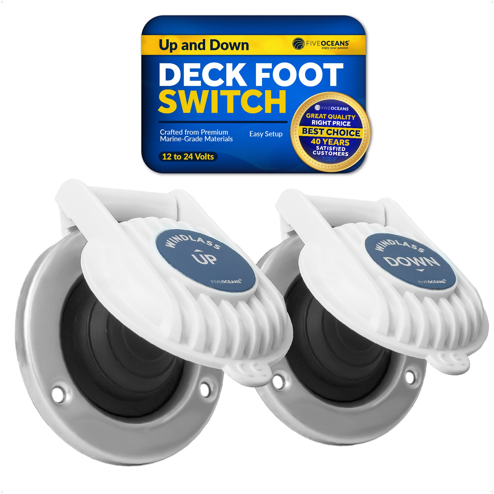 Windlass Deck Foot Switch, Up/Down Single Direction Switches - FO3291 - Five Oceans