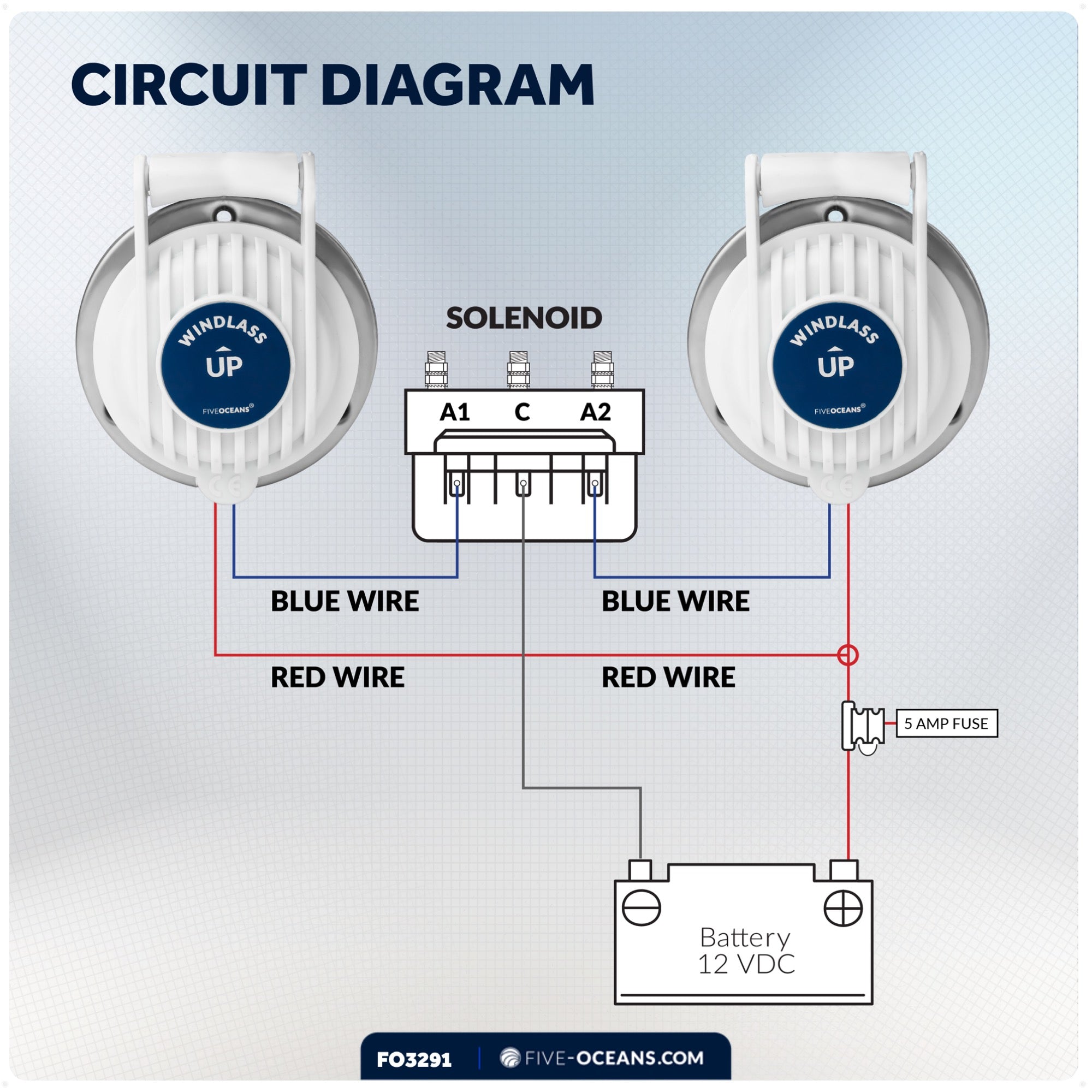 Windlass Deck Foot Switch, Up/Down Single Direction Switches - FO3291 - Five Oceans