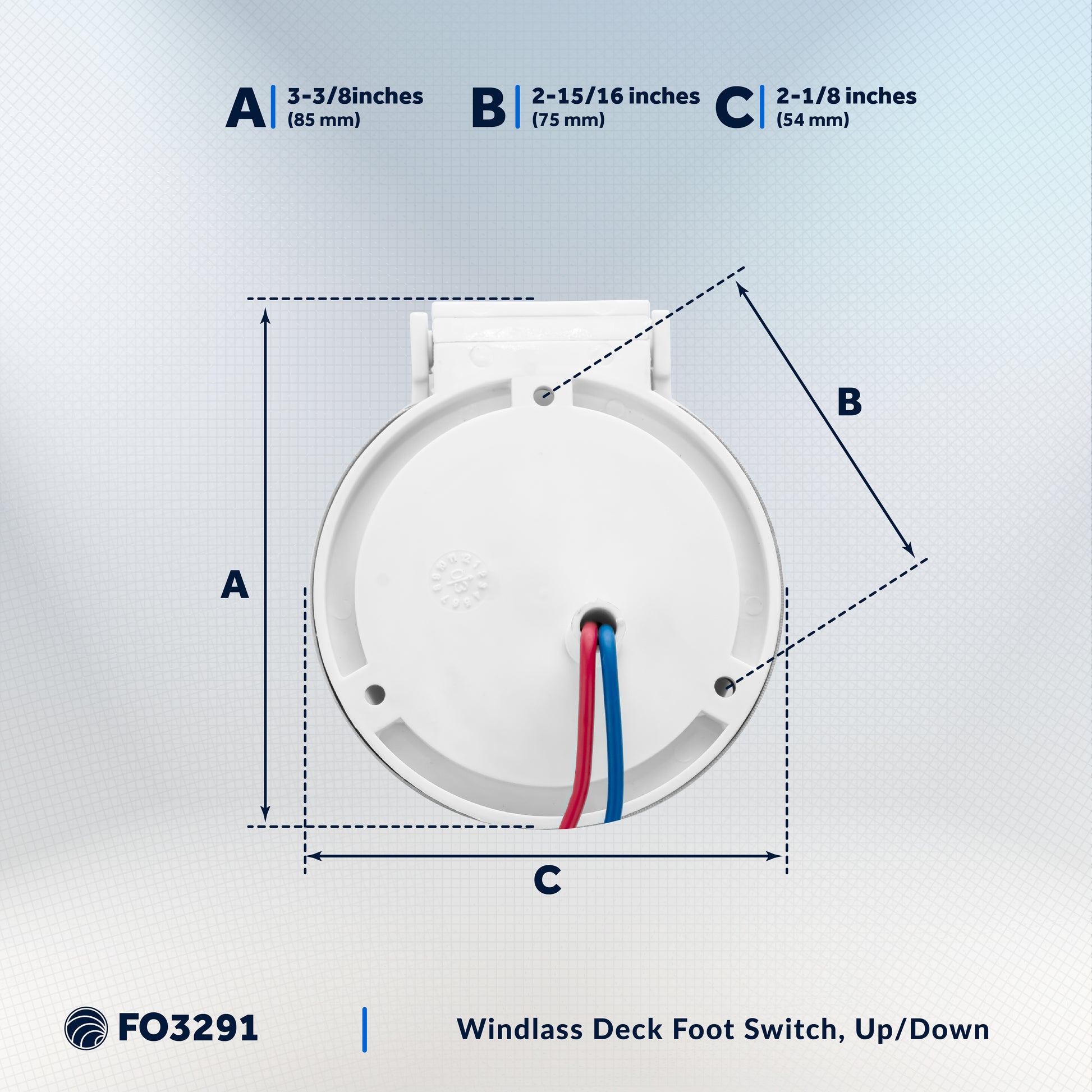 Windlass Deck Foot Switch, Up/Down Single Direction Switches - FO3291 - Five Oceans