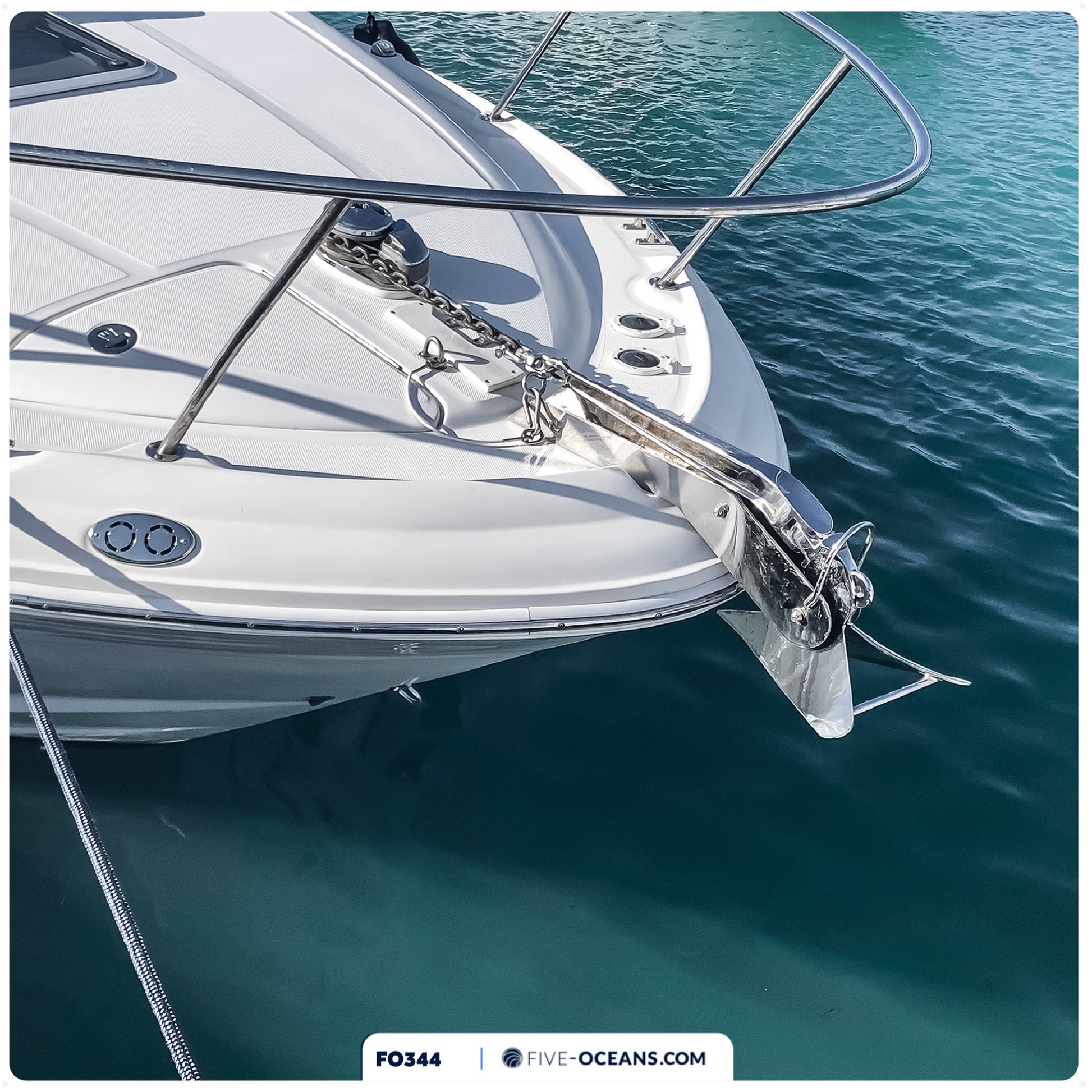 CQR Style Plow Anchor,  15.5 Lb, Stainless Steel - FO344 - Five Oceans