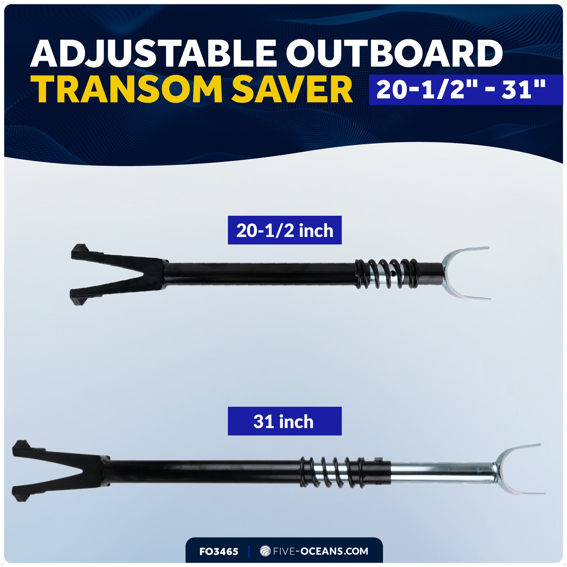 Adjustable Transom Saver for Outboards Up to 200 HP - FO3465 - Five Oceans