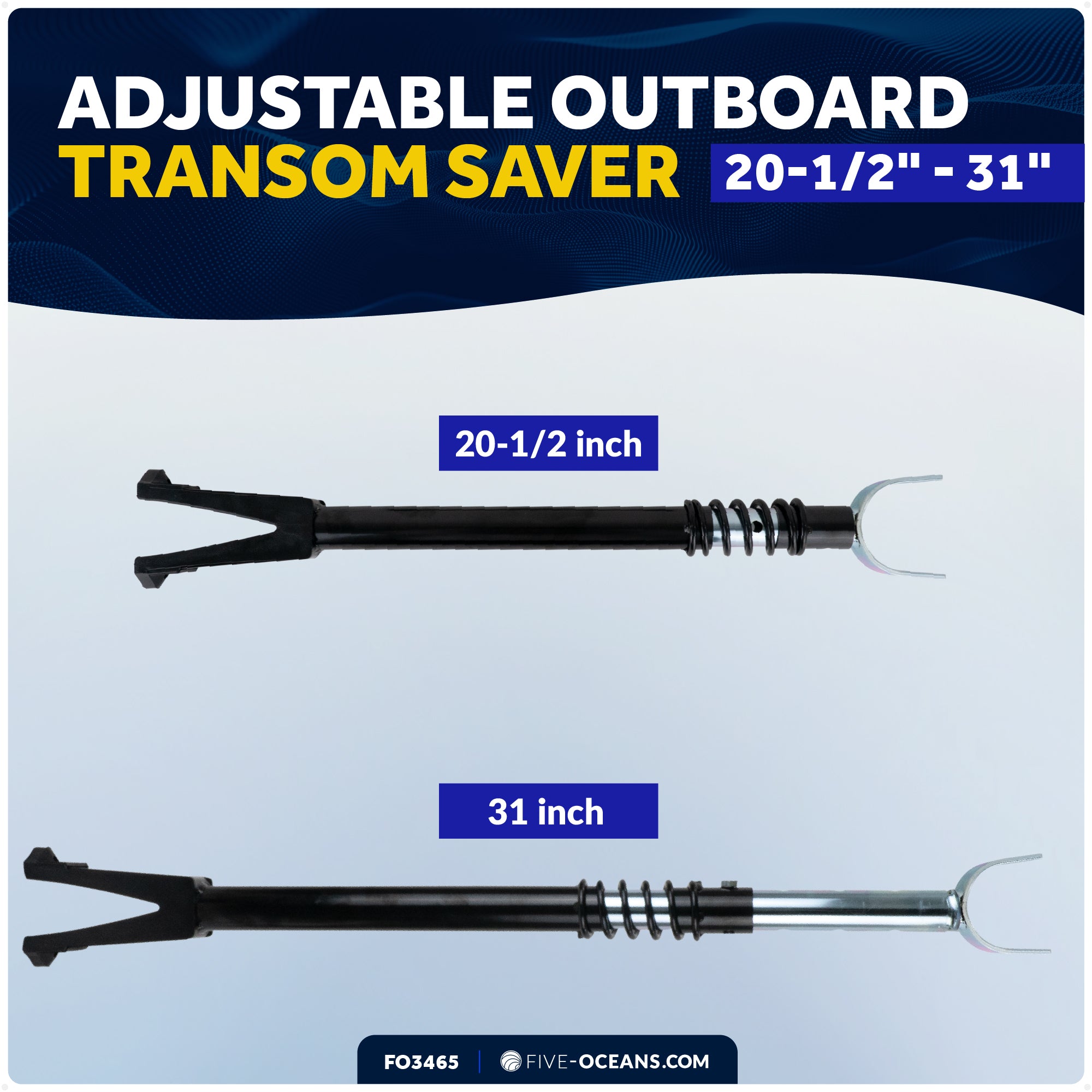 Adjustable Transom Saver for Outboards Up to 200 HP - FO3465 - Five Oceans