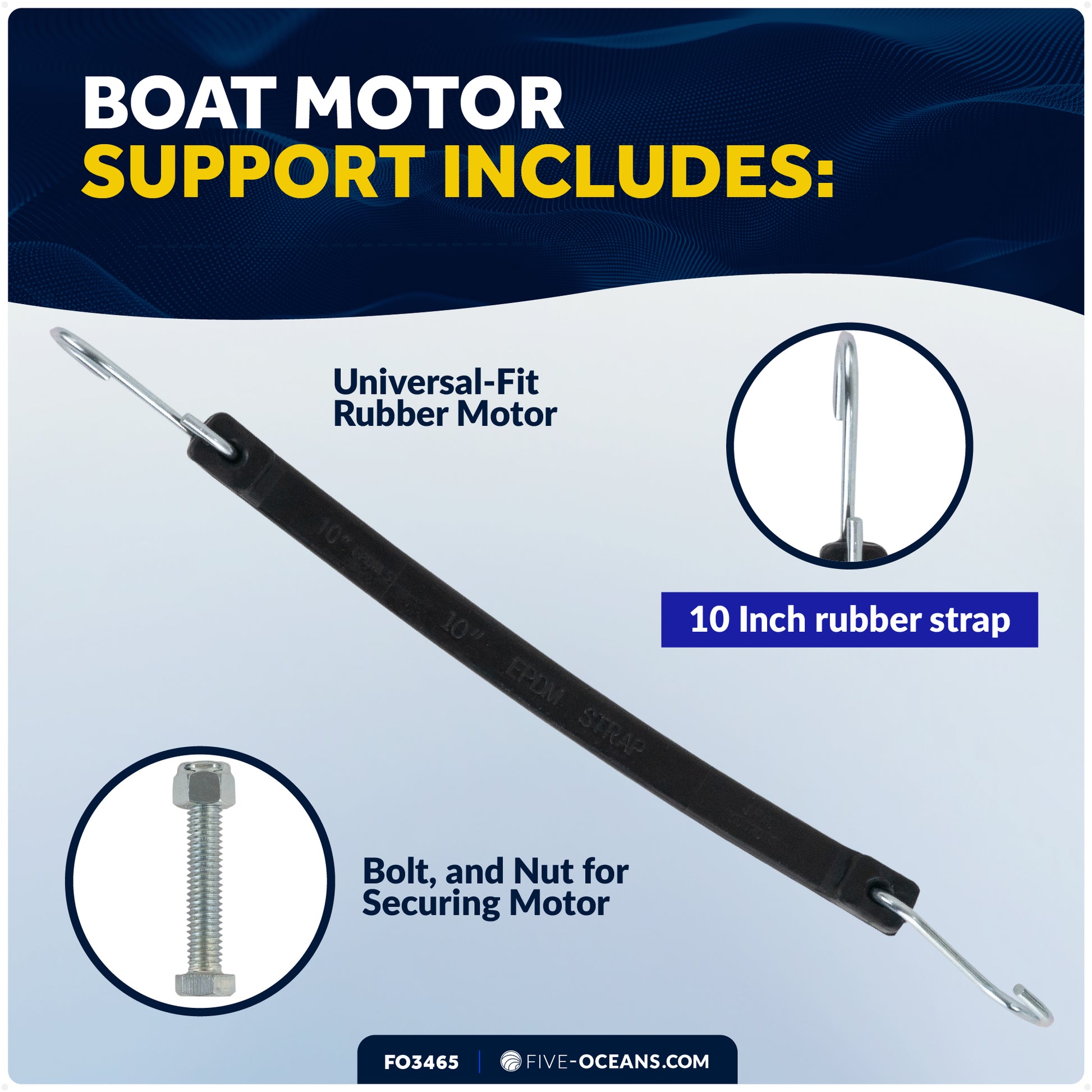 Adjustable Transom Saver for Outboards Up to 200 HP - FO3465 - Five Oceans