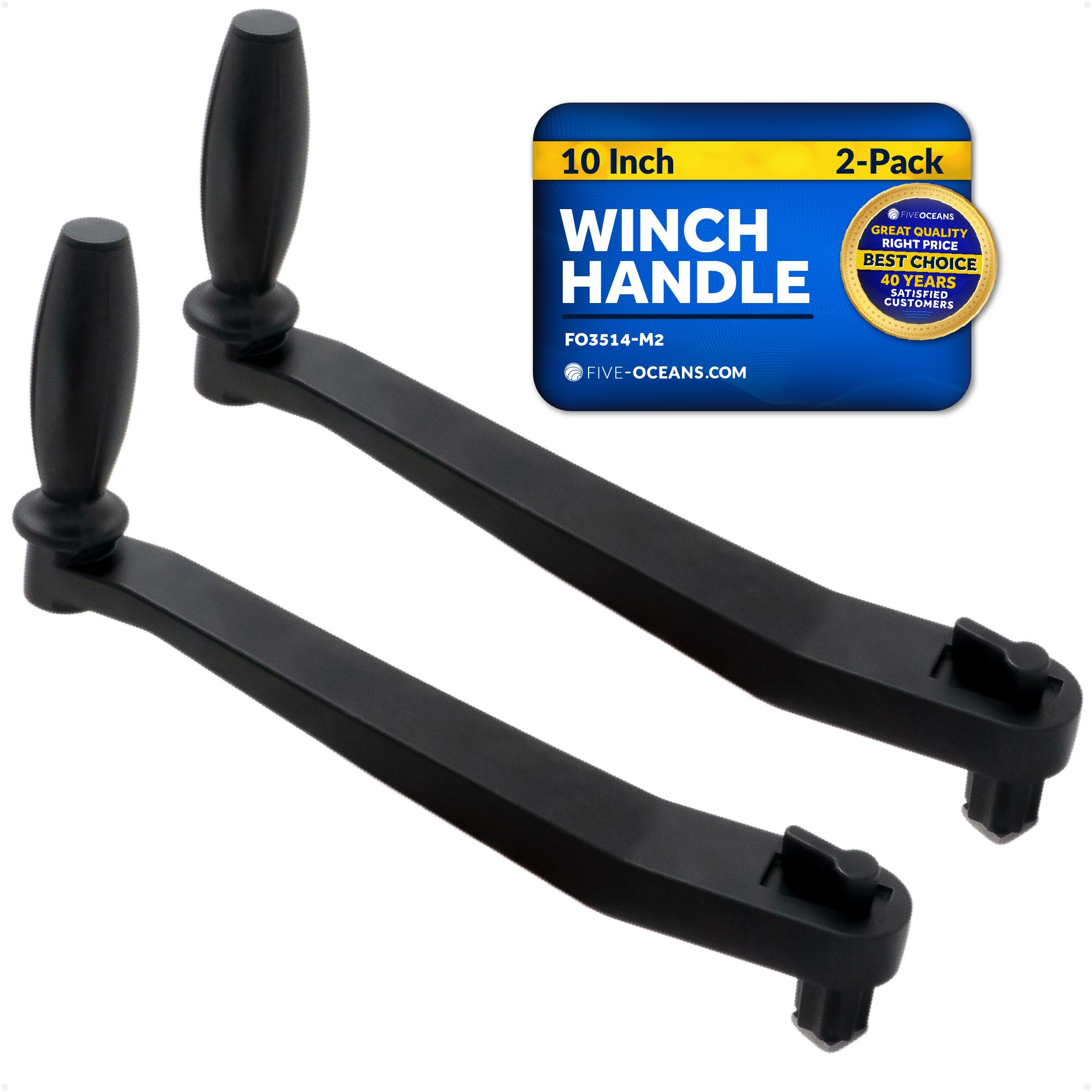 Universal Lock-in Style Winch Handle 10", 2-Pack - FO3514-M2