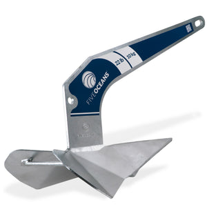 22 Lb / 10 Kg. Delta Anchor, Galvanized Steel - FO3686 - Five Oceans
