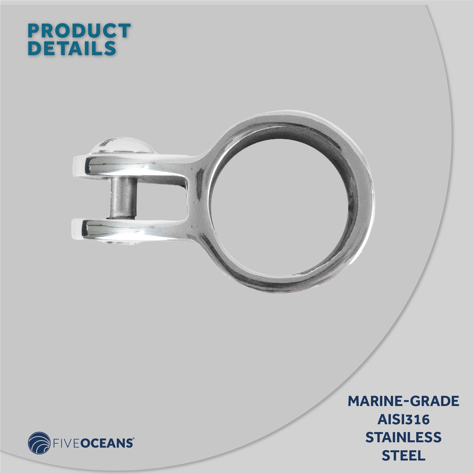 Bimini Top Hardware 7/8" Jaw Slide, AISI316 Stainless Steel - 2-Pack - FO369-M2 - Five Oceans