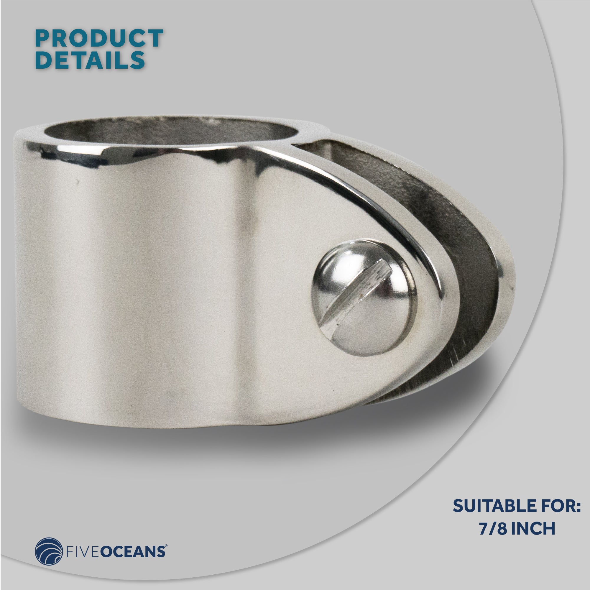 Bimini Top Hardware 7/8" Jaw Slide, AISI316 Stainless Steel - 2-Pack - FO369-M2 - Five Oceans