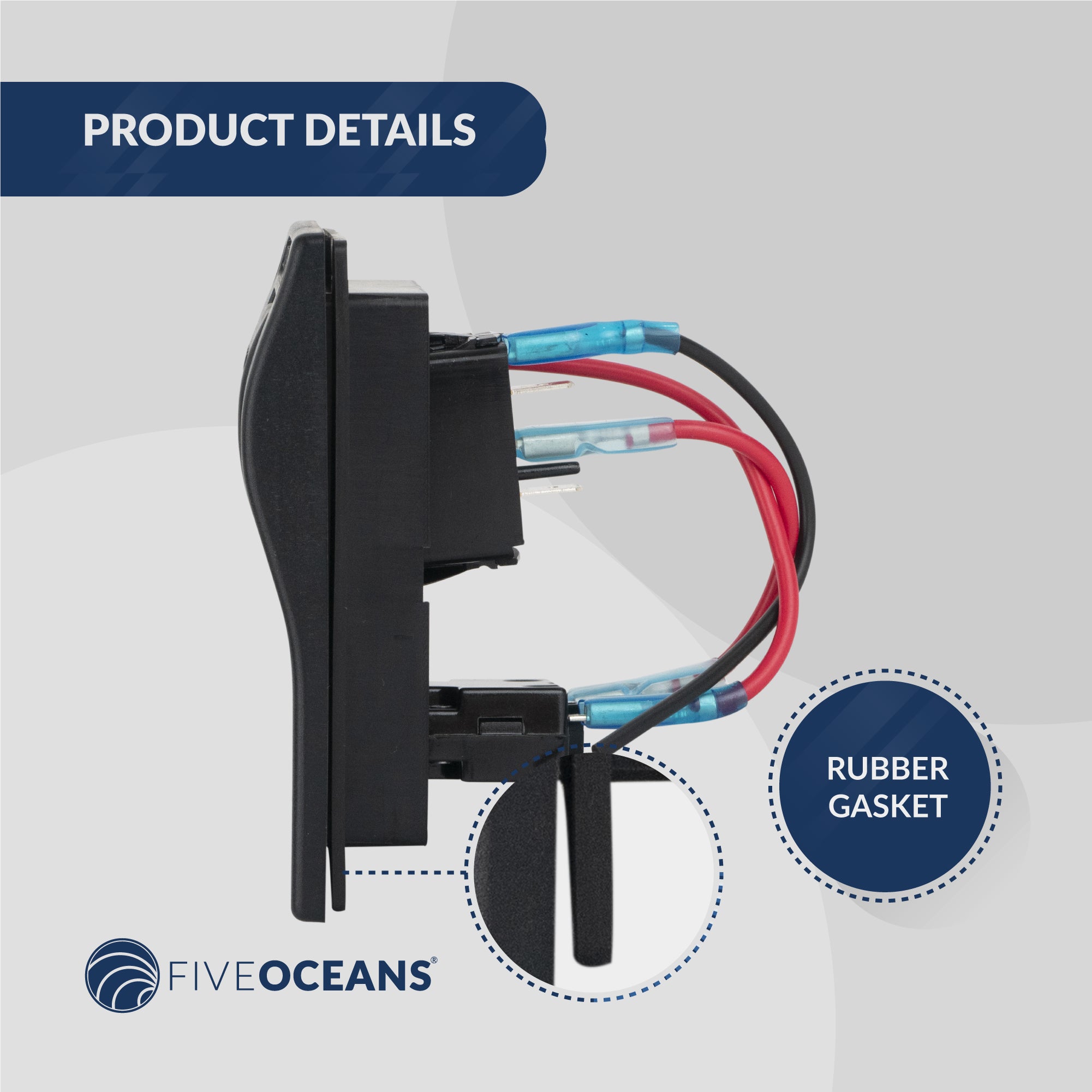Bilge Pump Switch 3-Way Rocker 12-Volts, 2-Pack - FO3851-M2 - Five Oceans