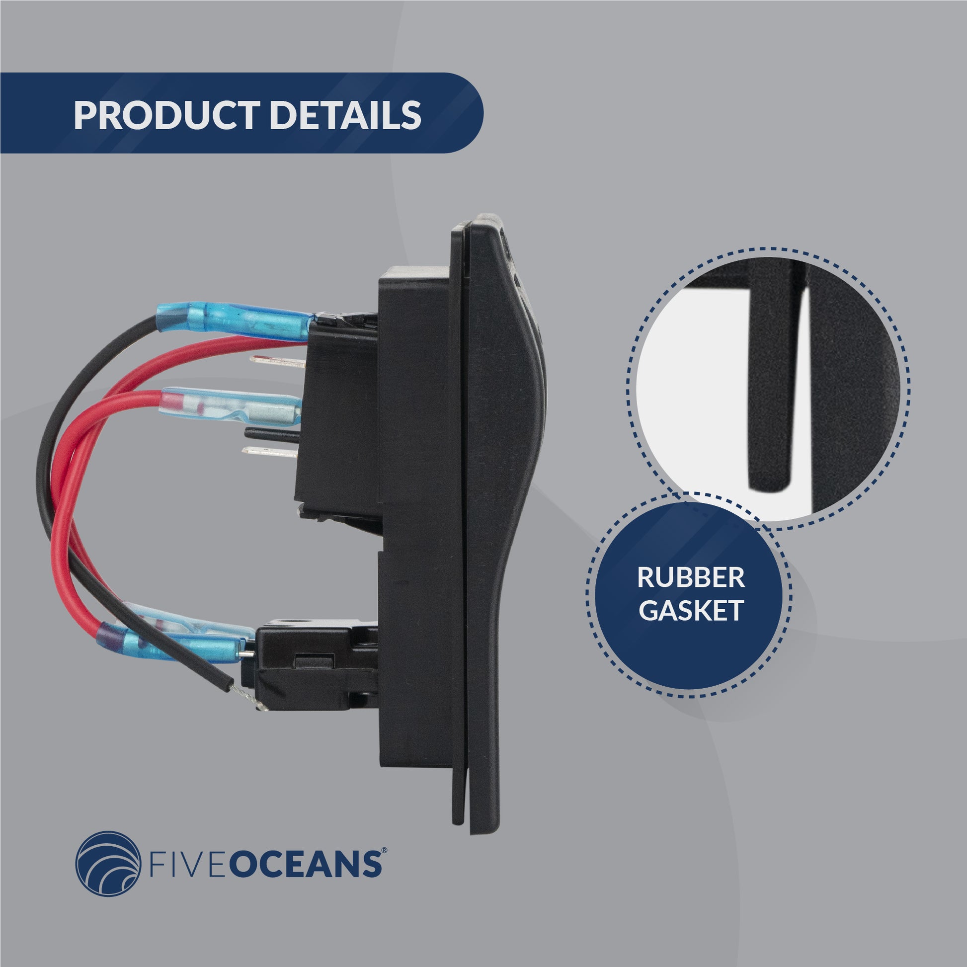 Bilge Pump Switch 3-Way Rocker 12-Volts - FO3851 - Five Oceans