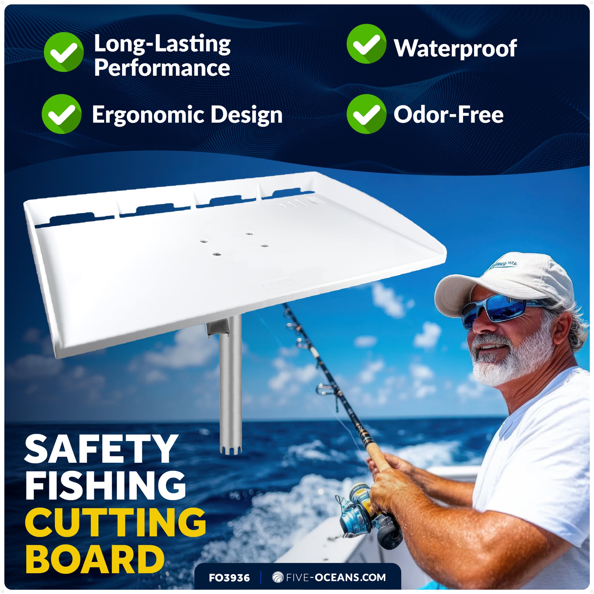 Premium Cutting Board, Fillet Table 20" x 12" - FO3936 - Five Oceans