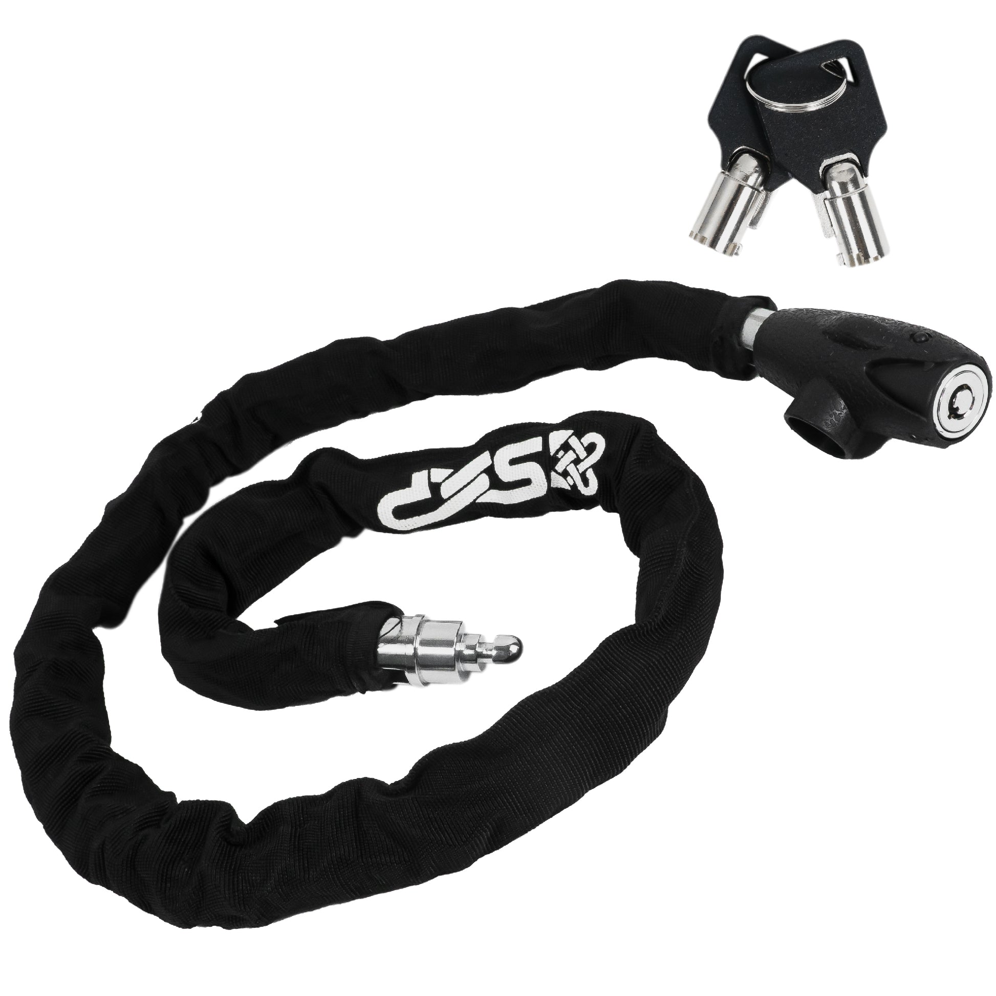 Bike Chain Lock, Keyed, with Mounting Bracket, 4' - FO3959 - Five Oceans