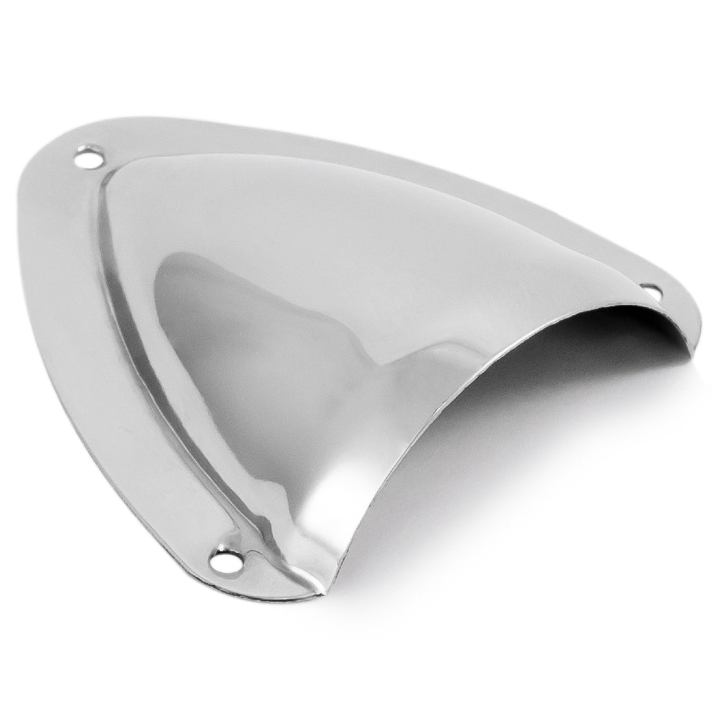 Clamshell Vent Cover, Base 3-11/16" L x 3-7/16" W, Stainless Steel - FO4010