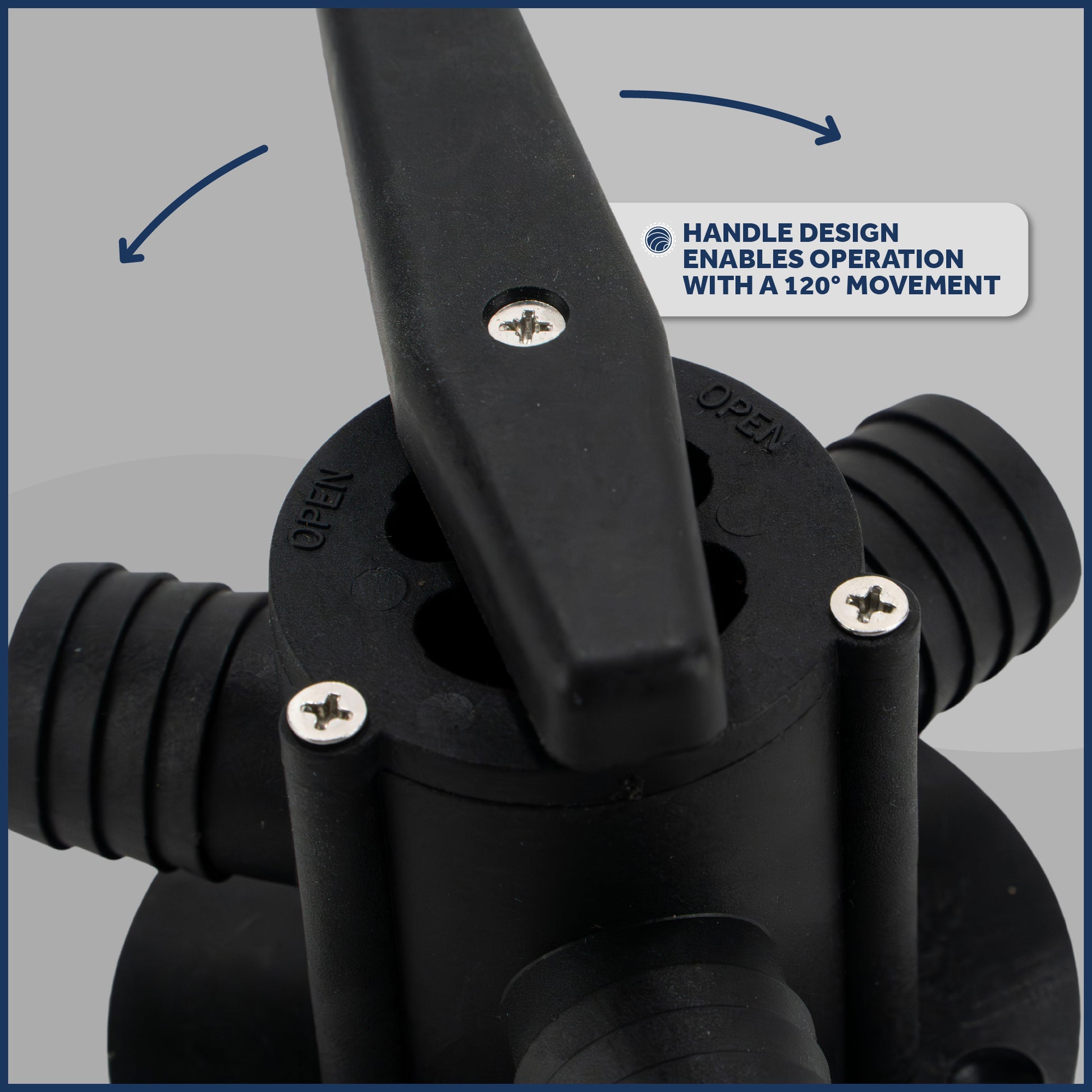 Base Mount Y-Valve with 1-Inch Barbed Hose Ports - FO4124 - Five Oceans