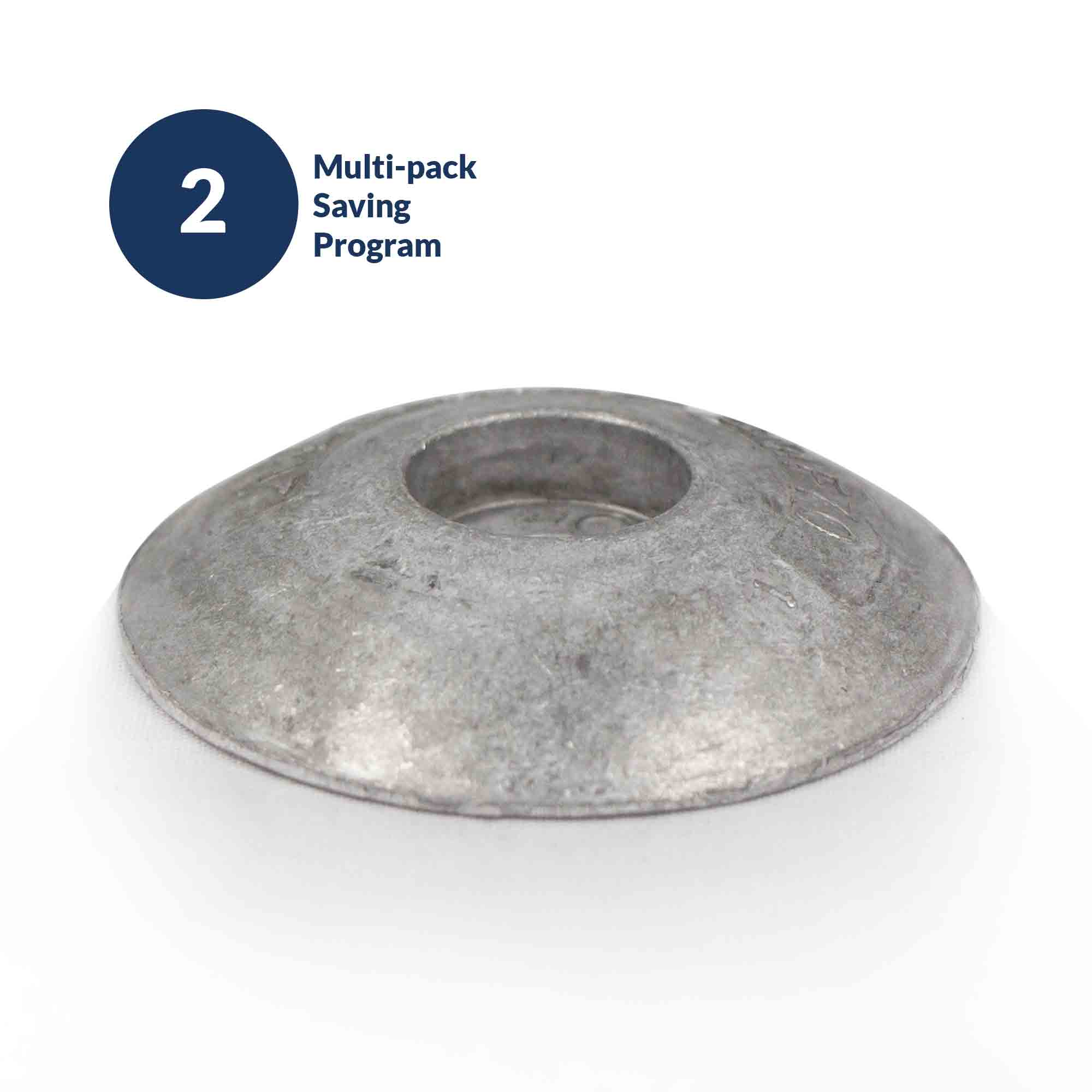 Alloy Rudder Trim Tab Disc Anode, Aluminum, 3-1/2", 2-Pack - FO4171-M2