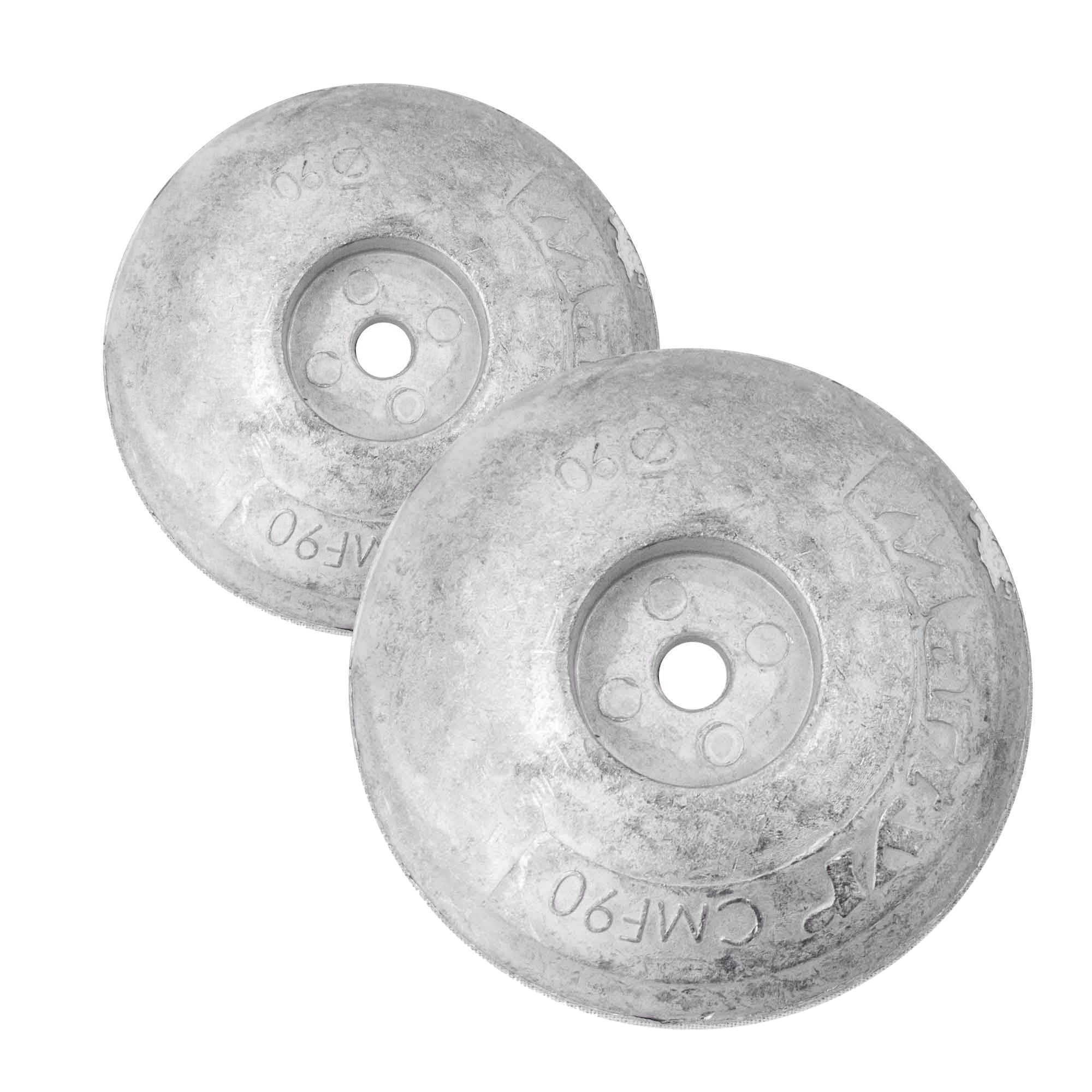 Alloy Rudder/Trim Tab Disc Anode, Zinc 3-1/2", 2-pack - FO4175-M2 - Five Oceans