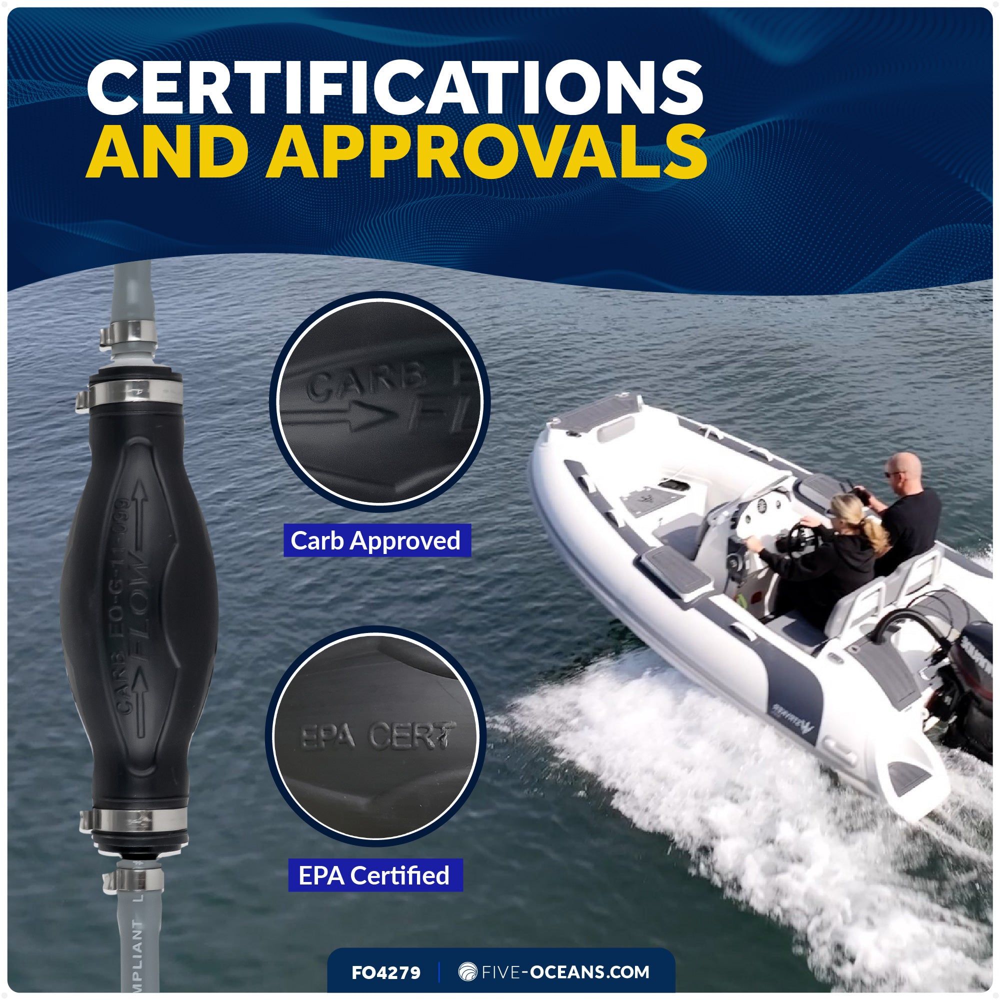 3/8-Inch Fuel Line Primer Bulb, Large EPA/CARB Approved - FO4279