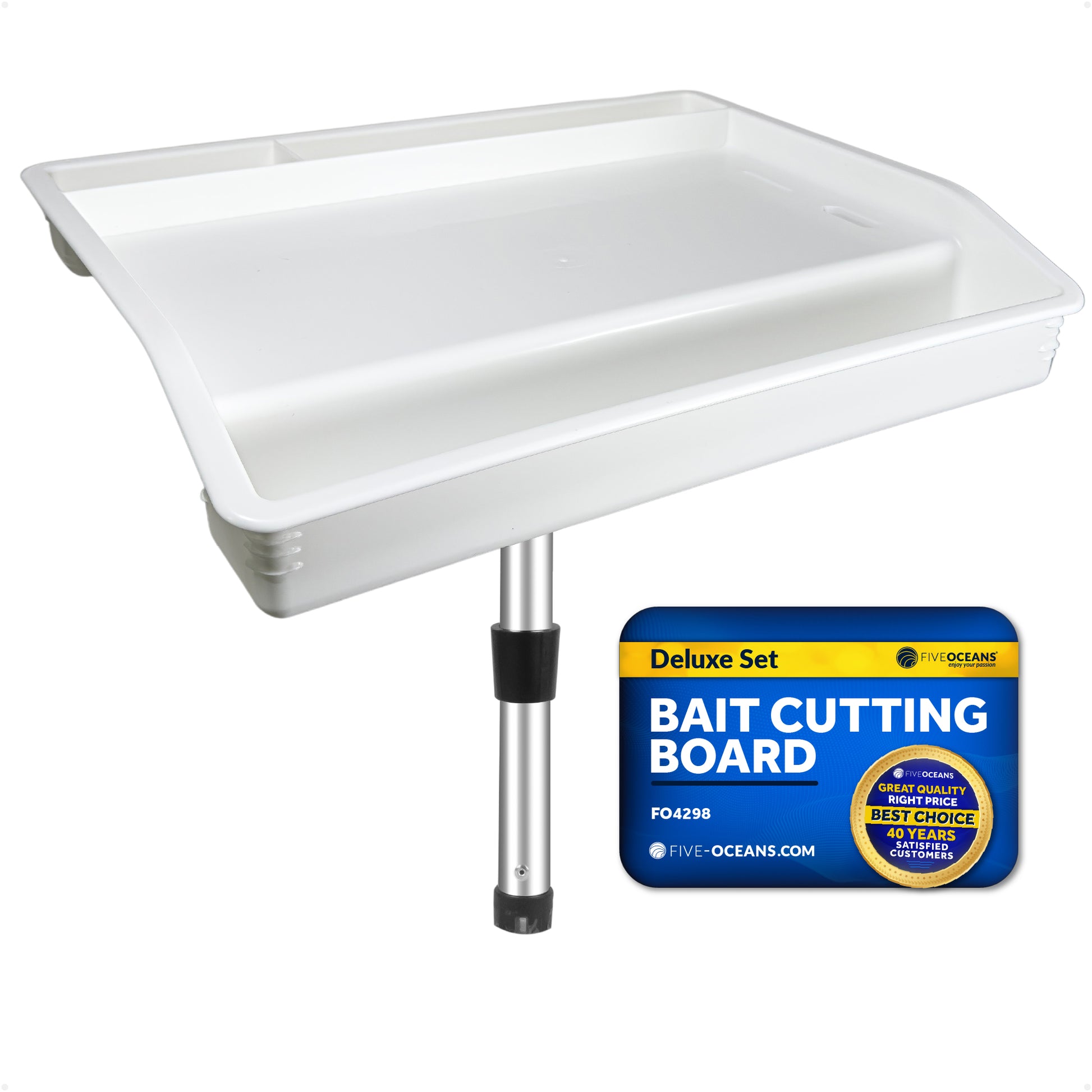 Deluxe Bait Cutting Board, 17"x14", Rod Holder Mount - FO4298 - Five Oceans
