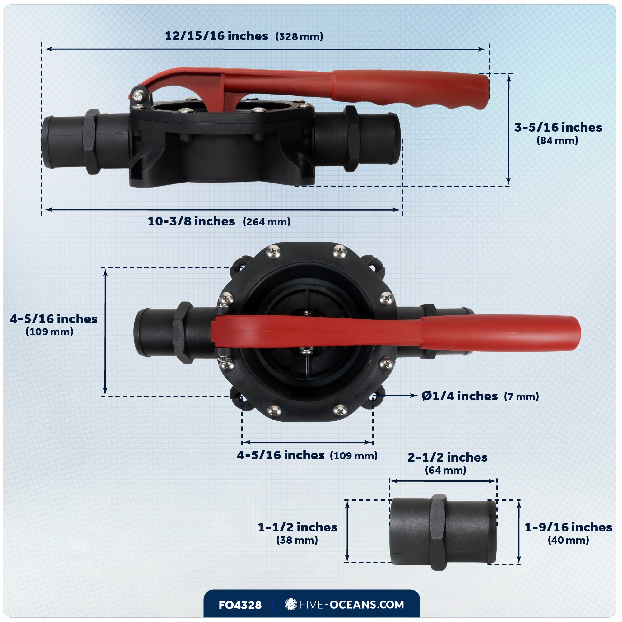 Diaphragm Manual Hand Bilge Pump - 720 GPH - FO4328