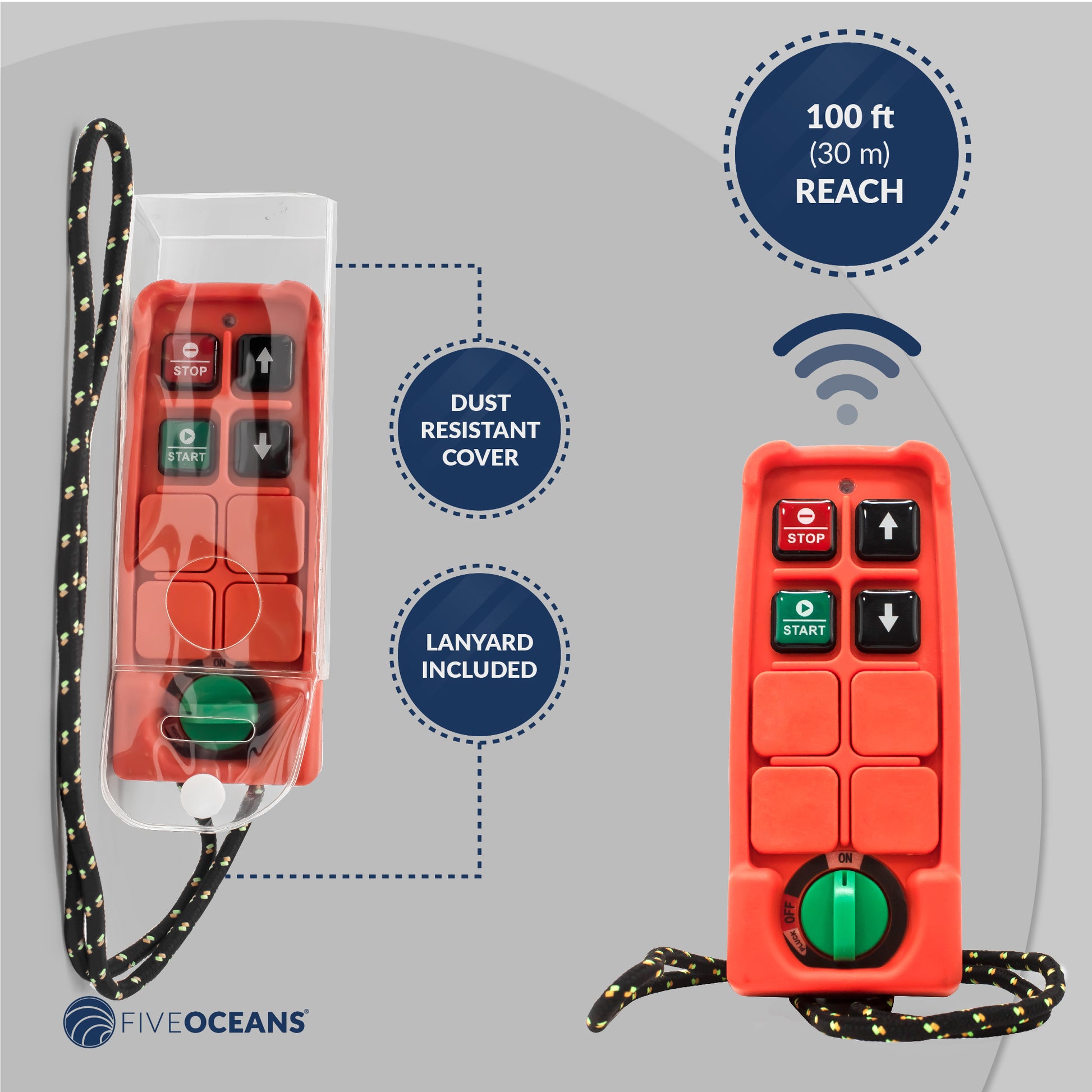 Electric Hoist, 880 Lb Electric Winch, Wireless Remote Control 110V - FO4401 - Five Oceans