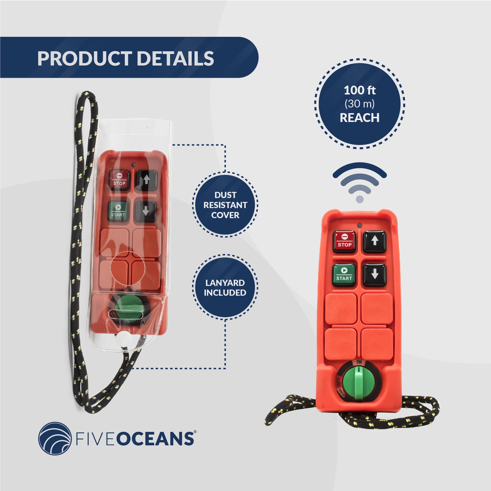 Spare Wireless Trasmitter + Receiver for Remote Control - FO4413 - Five Oceans