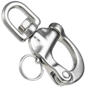 Swivel Eye Snap Shackle Quick Release Bail Rigging, 3 1/2" Stainless Steel - FO444