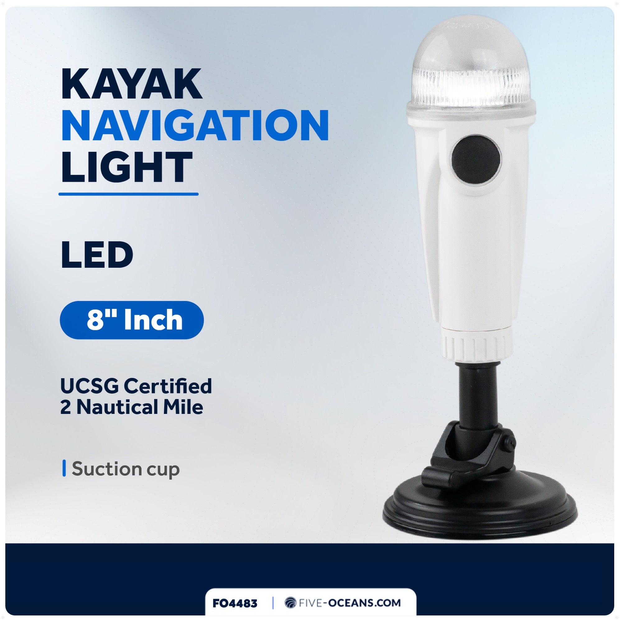 LED Anchor Navigation Light with Suction Cup, 8" - FO4483