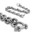 1/4" x 2' Boat Anchor Chain with 2 Stainless Steel Shackles, G4 High Test Stainless Steel Chain - FO4492-S2