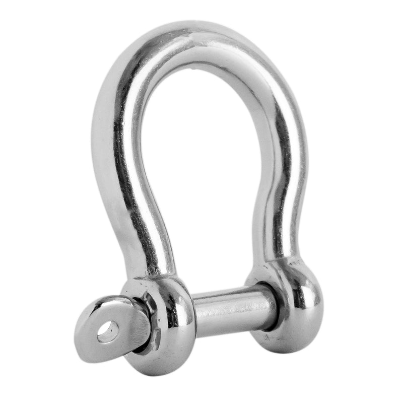 5/16" (8mm) Screw Pin Anchor Bow Shackles, Stainless Steel - FO4508