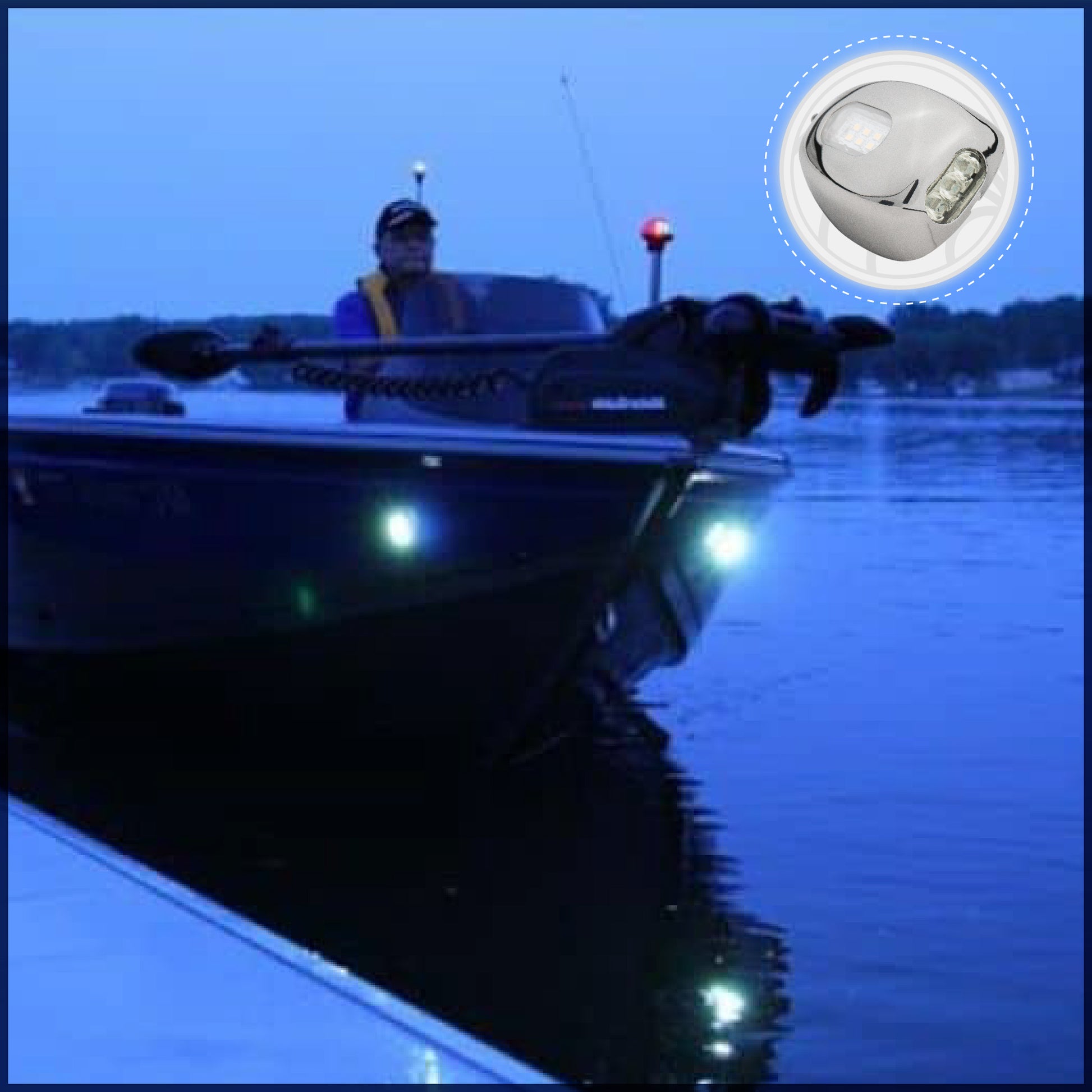 LED Front and Side Light for Docking, 2-Pack - FO4600-M2 - Five Oceans