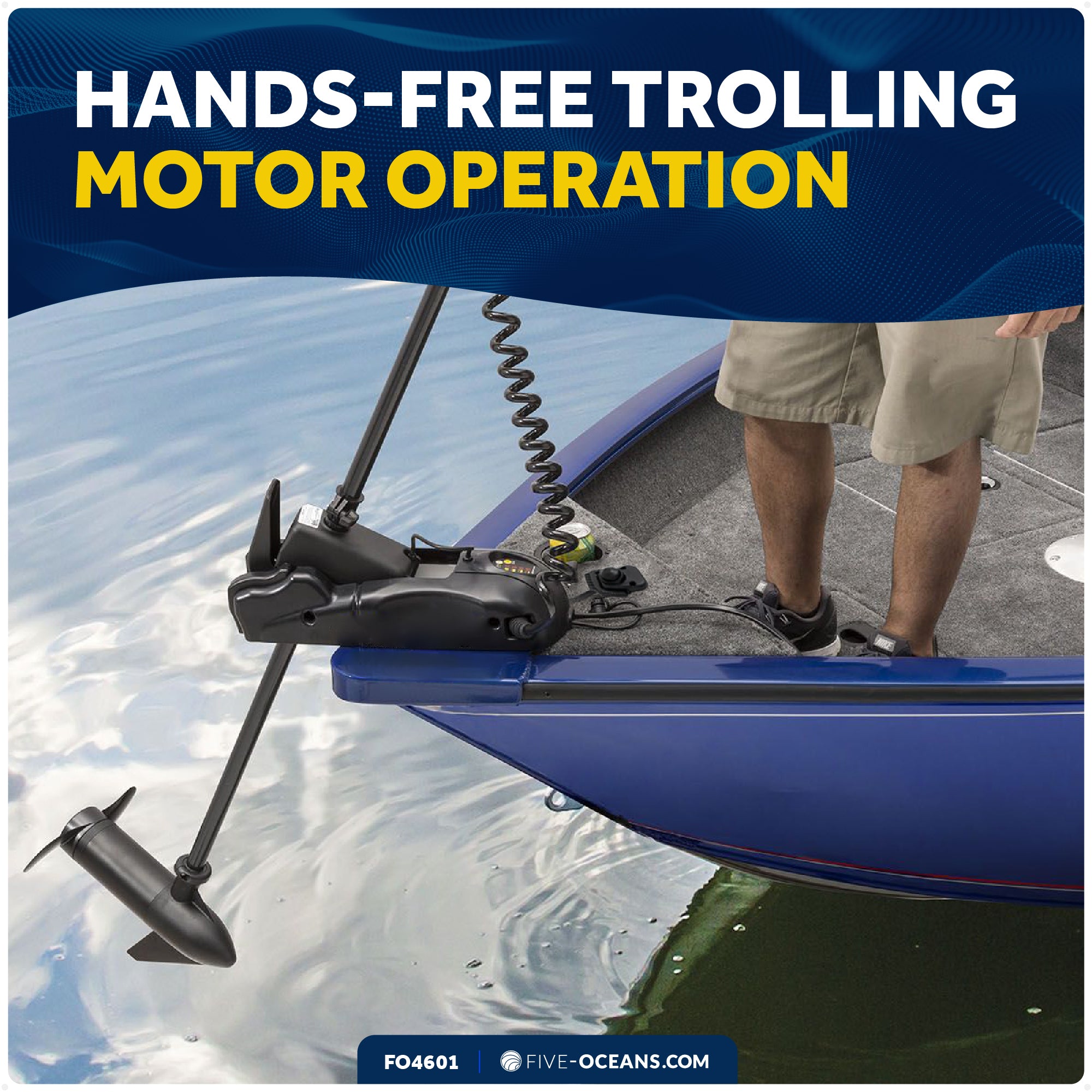 Trolling Motor Foot Switch with On Lever Continuous Control, 12-24V - FO4601 - Five Oceans