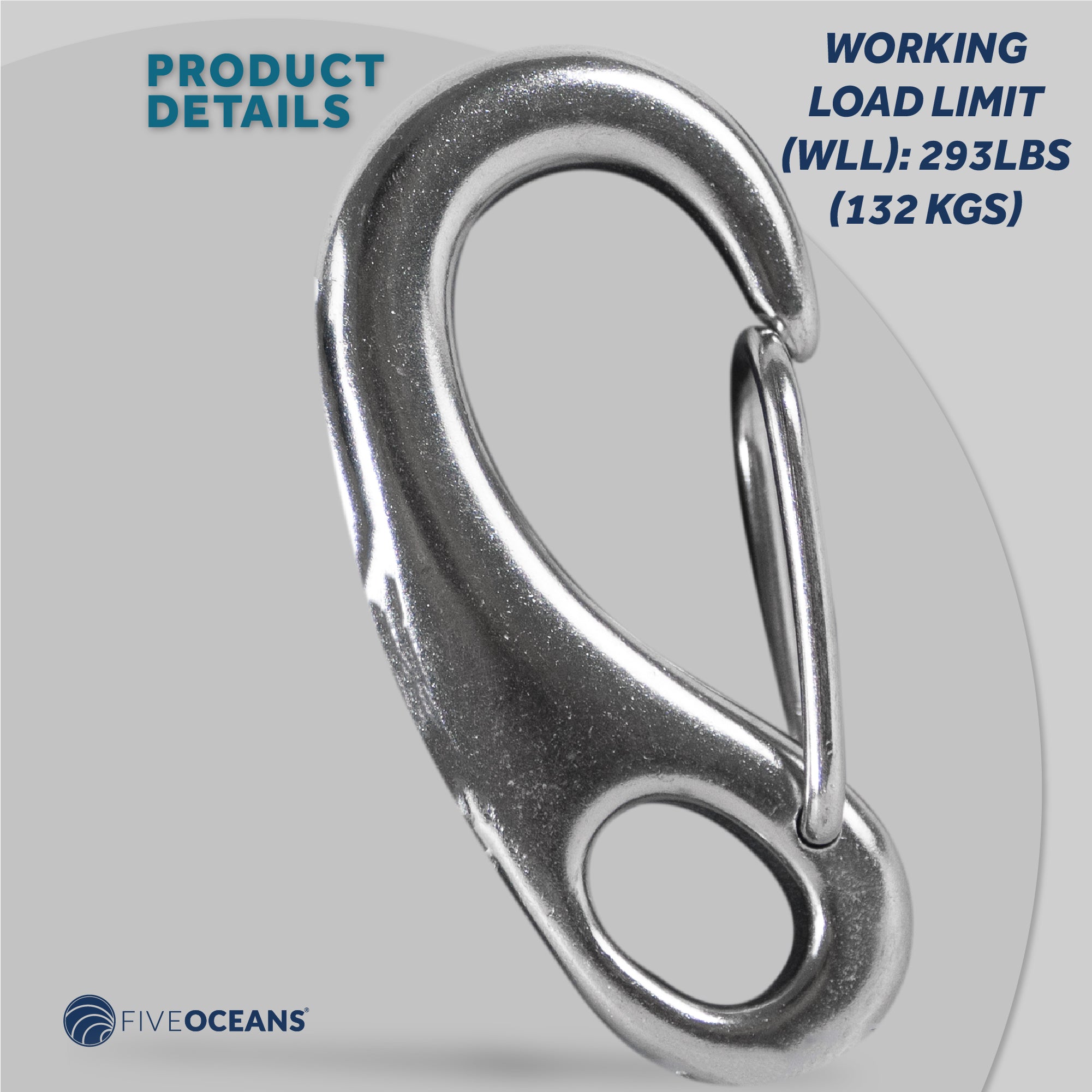 Spring Gate Snap Hook, 2-3/4" Stainless Steel - FO462