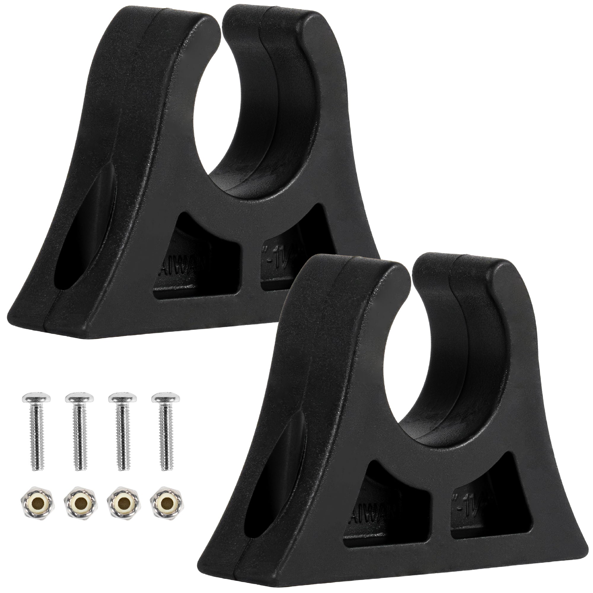 Boat Paddle Holder Clip, Black Rubber - 2-Pack - FO4730