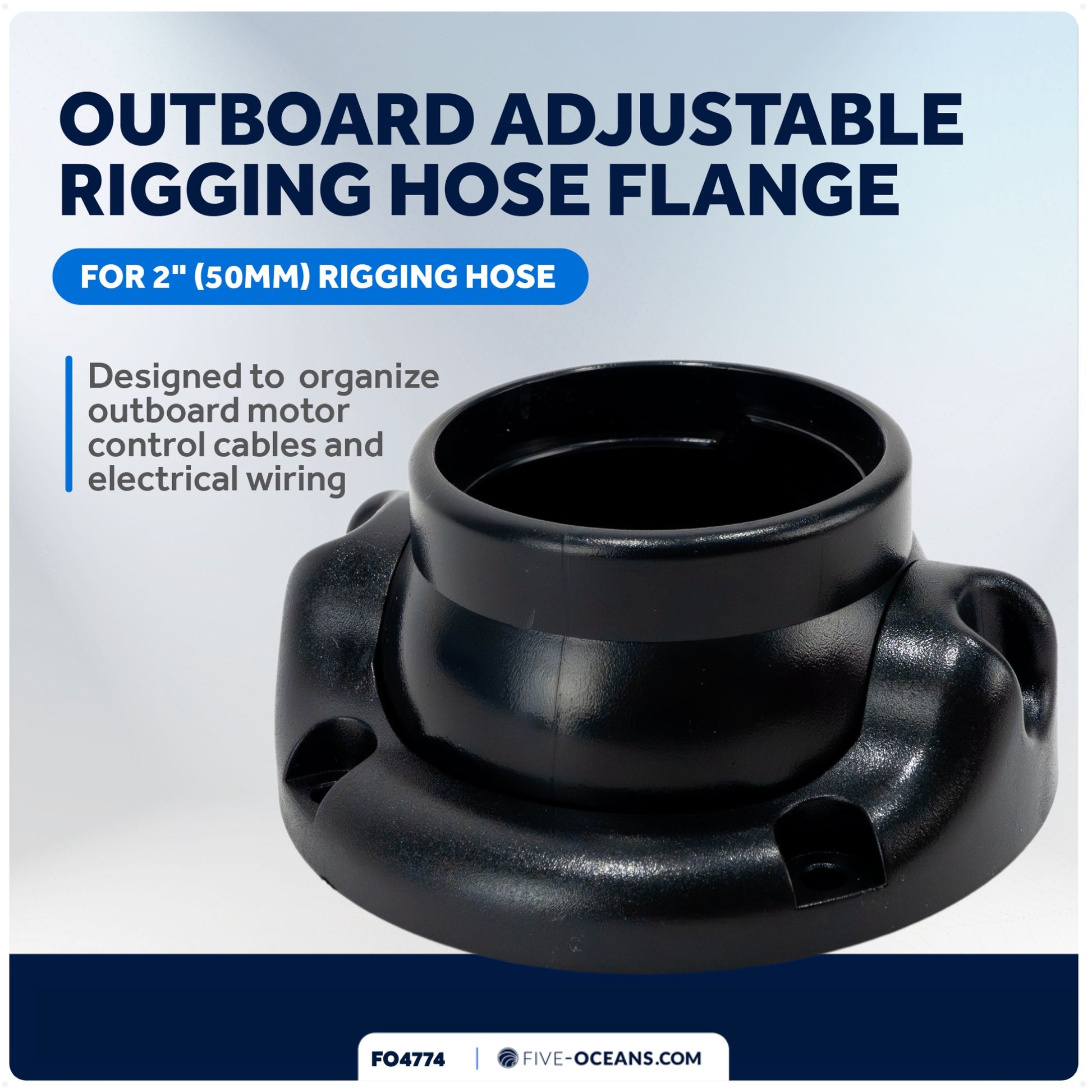 Outboard Adjustable Rigging Hose Flange for 2" (50mm) Rigging Hose - FO4774 - Five Oceans