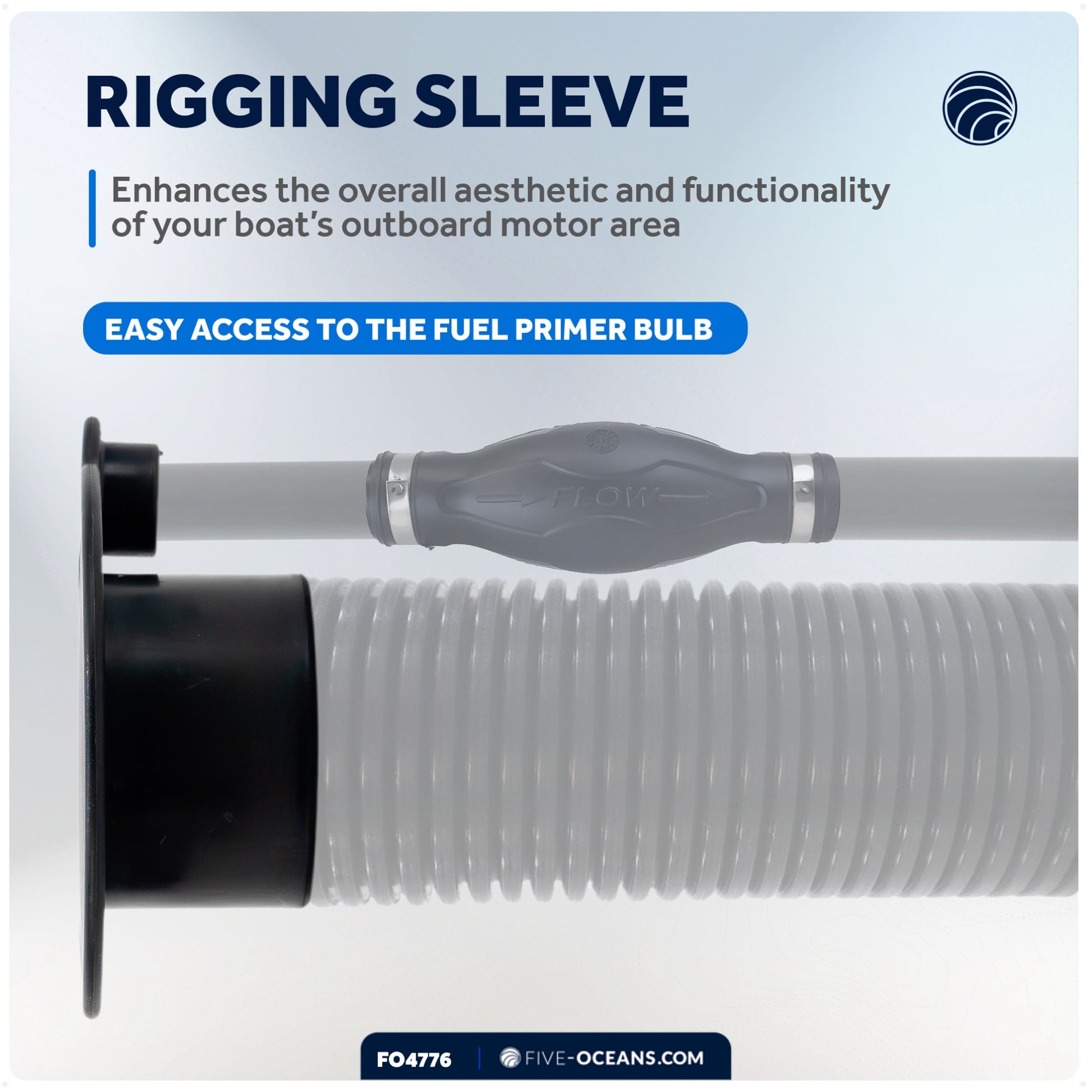 Outboard Rigging Hose Flange with Fuel Port - FO4776 - Five Oceans